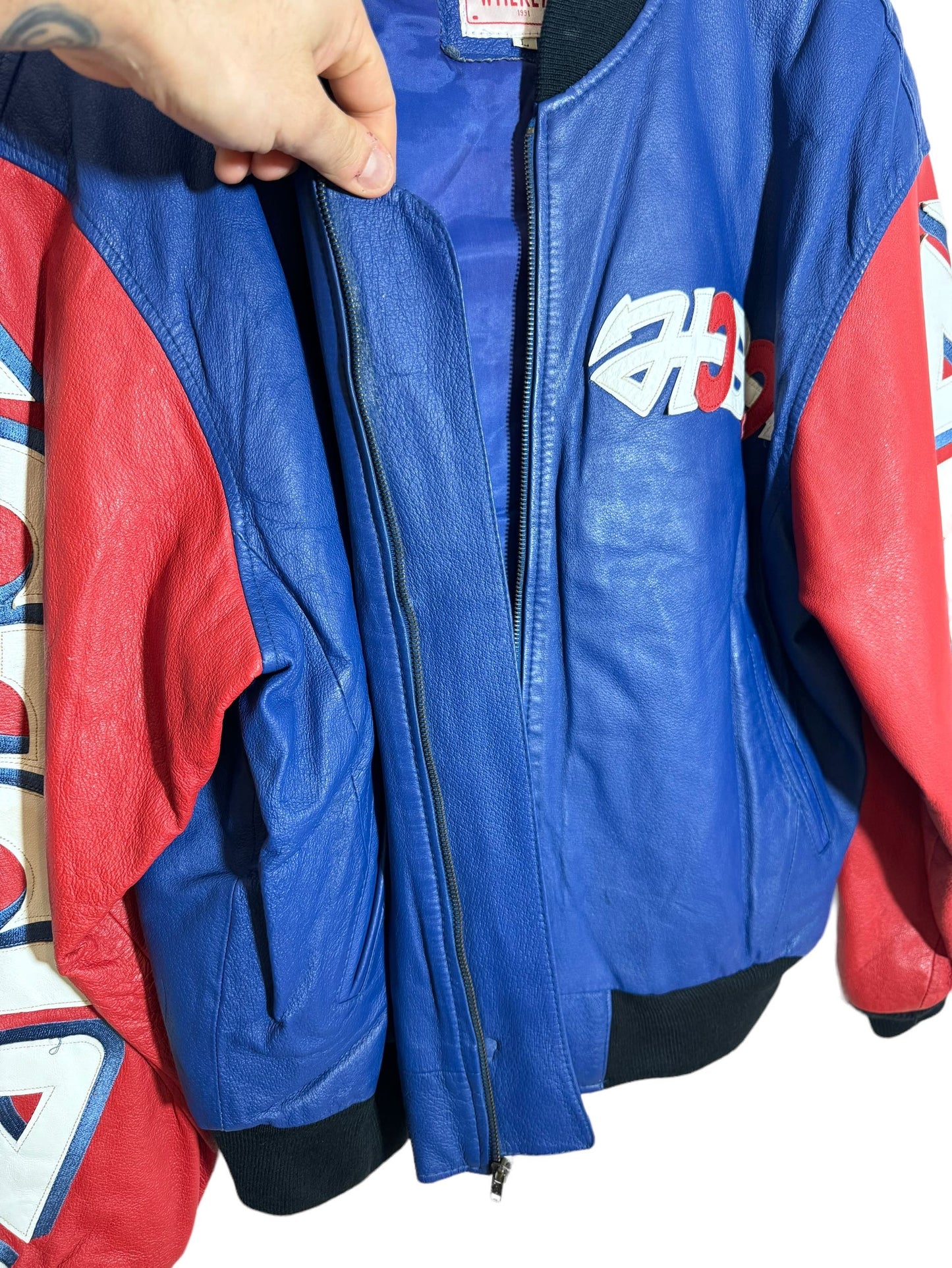 Giacca in pelle vintage Michael Hoban (L)
