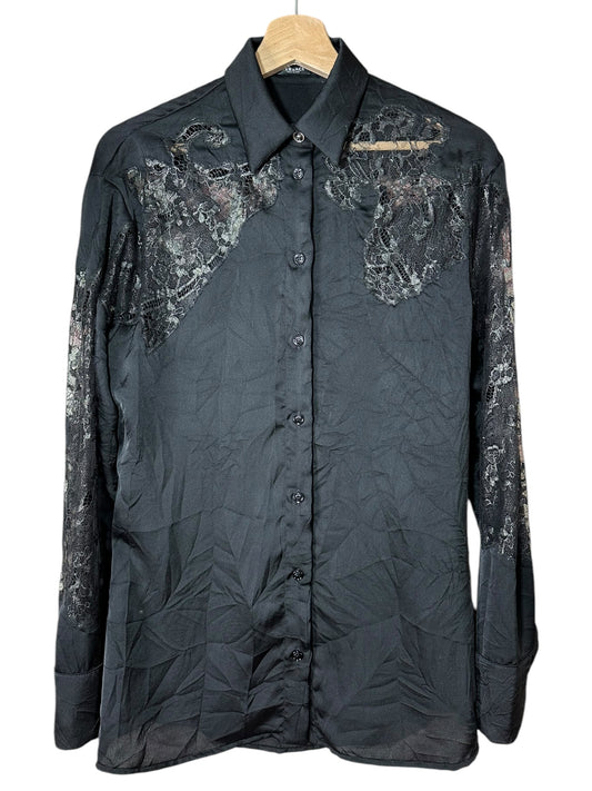 Versace camicia con inserti in pizzo (38)