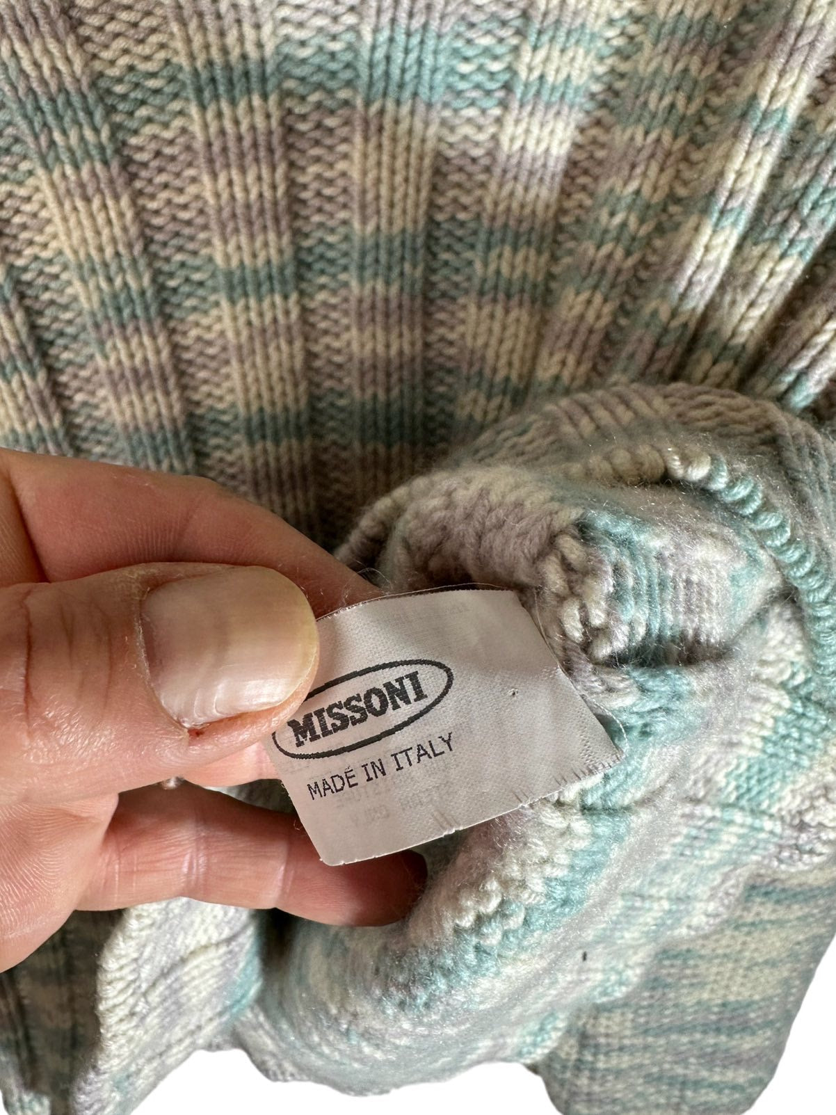 Missoni cachemire maglione con scollo (M)