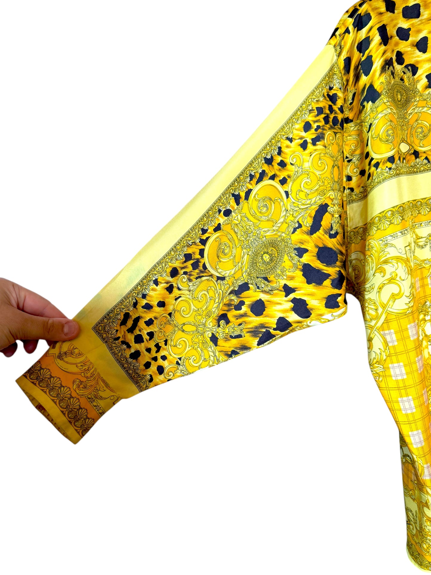 Camicia donna vintage Istante di Gianni Versace – Stampa barocca animalier