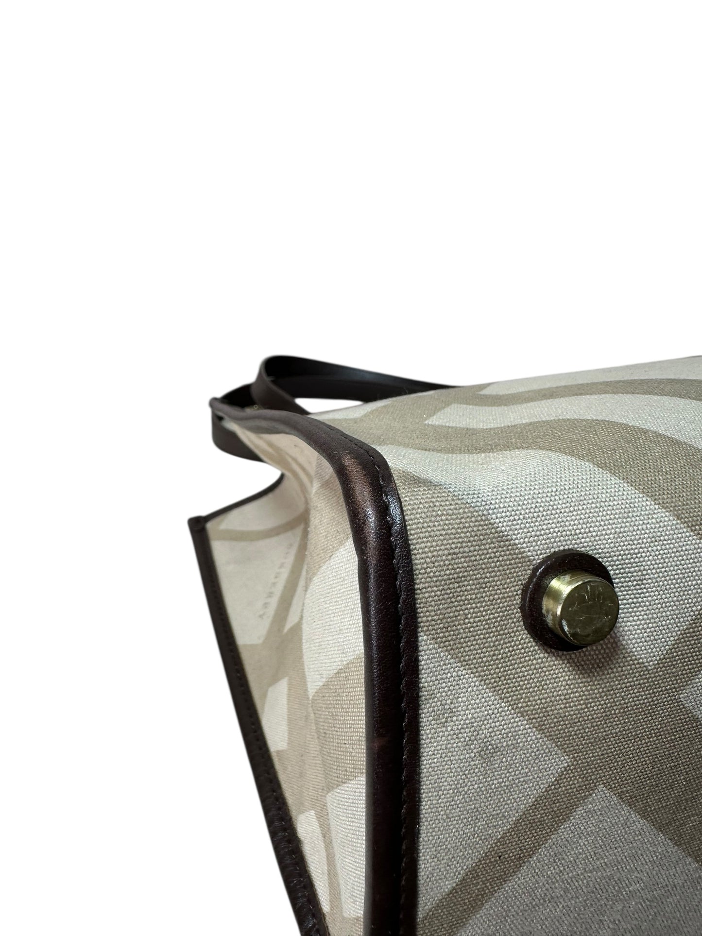 Burberry borsa vintage in tela e pelle