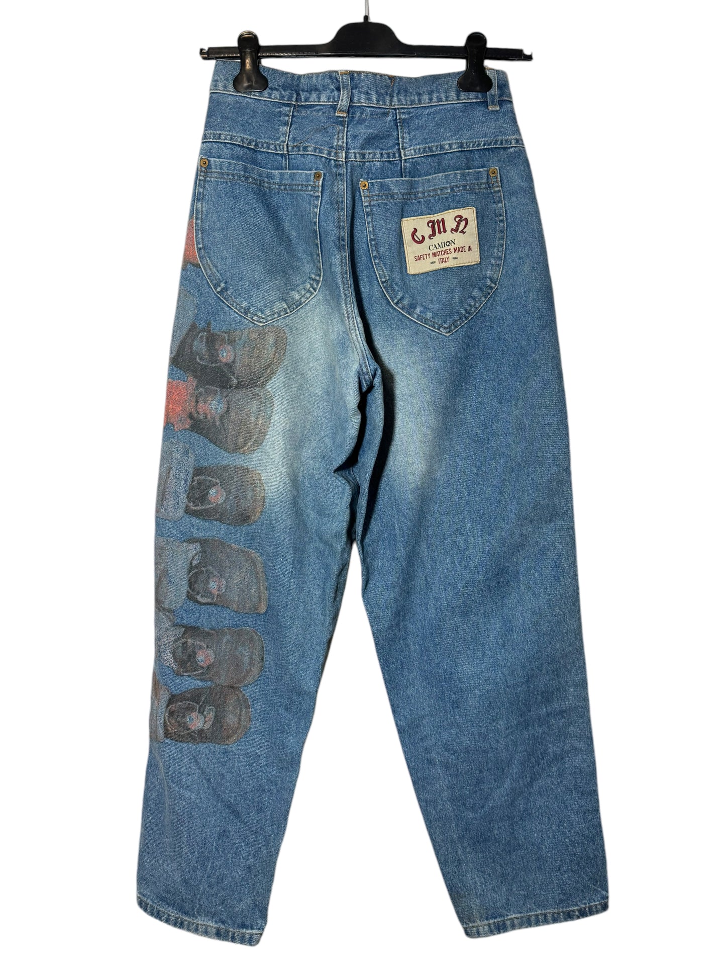 Pantaloni Jeans vintage con stampa (M)