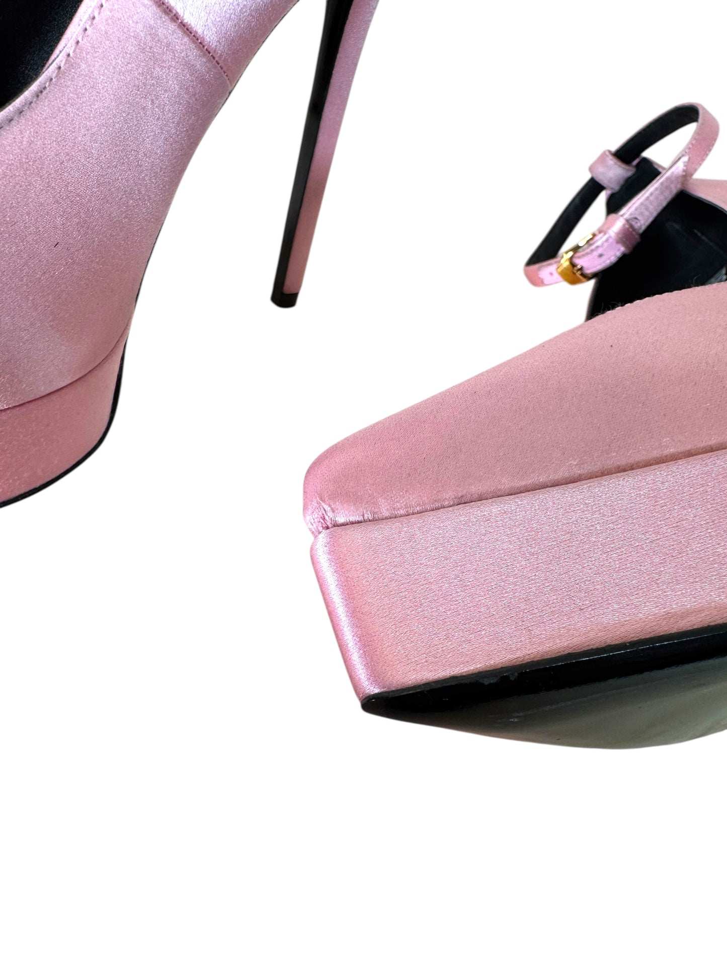 Decolleté Platform VERSACE Aevitas in Raso Rosa con Charm Medusa – Taglia 38