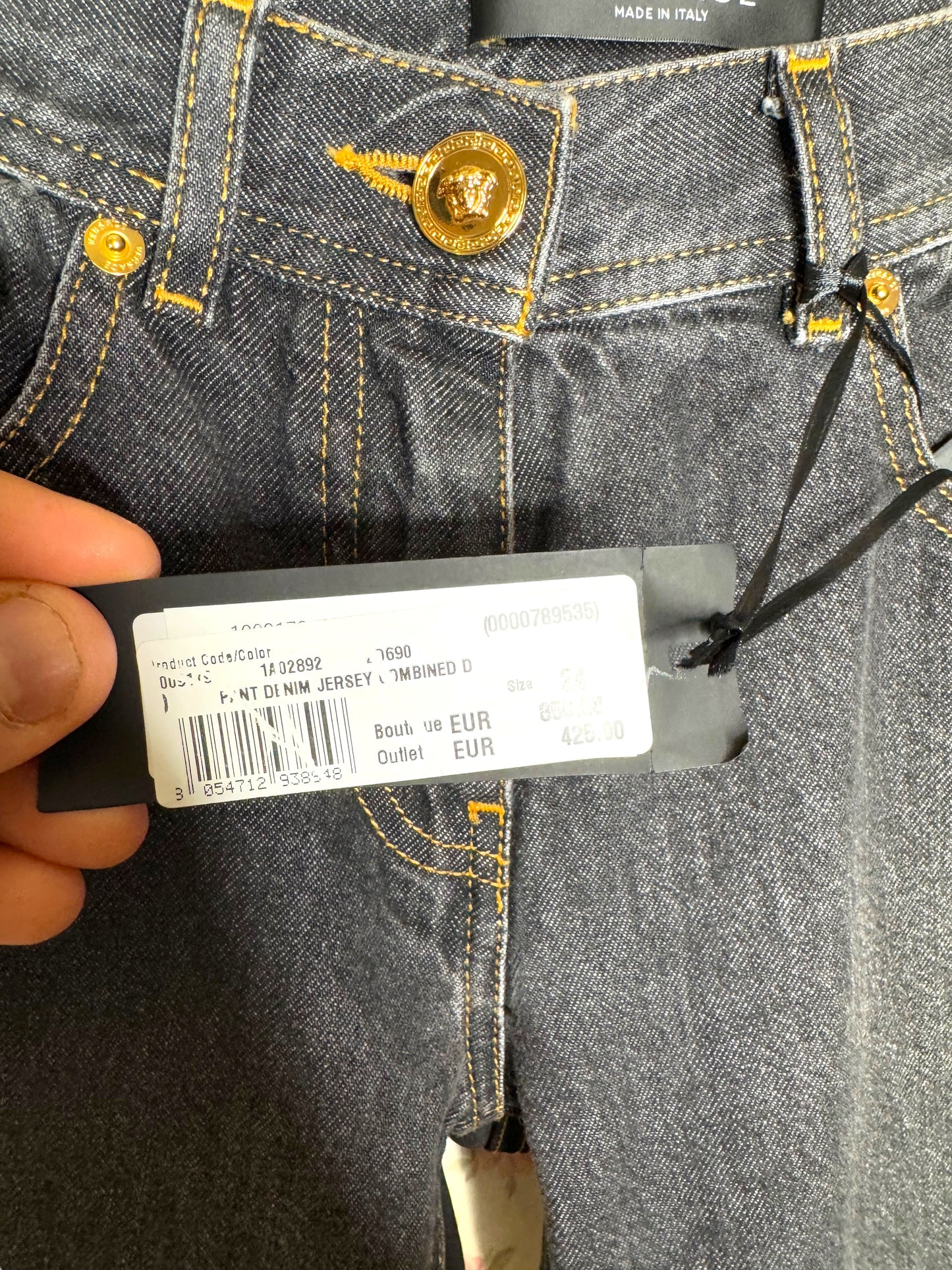 Jeans Leggings VERSACE Donna Tg. 24 Made in Italy - Nuovi