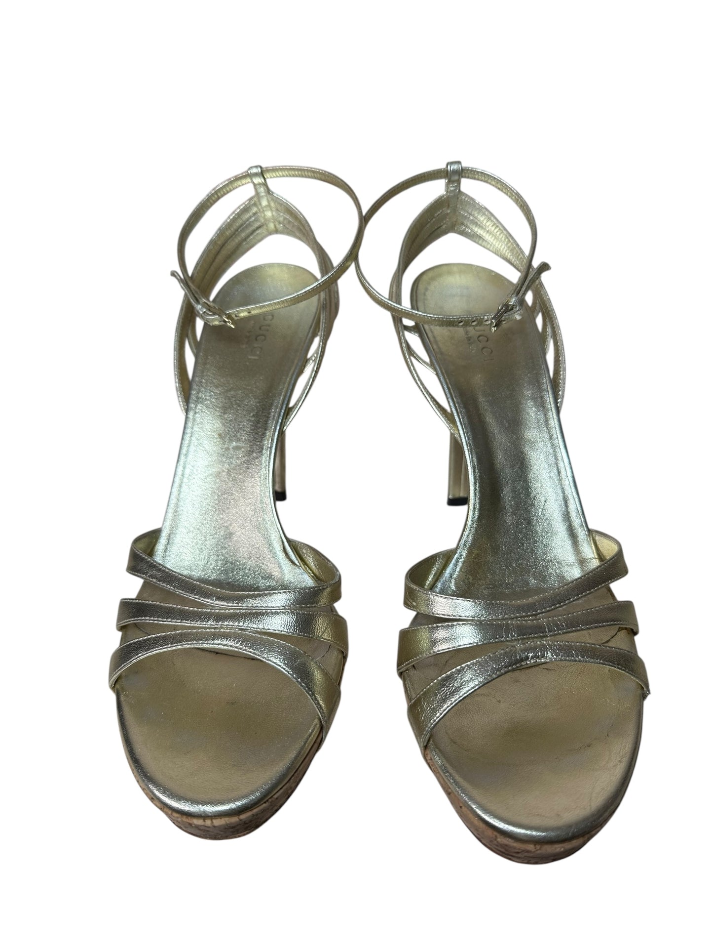 Gucci sandali vintage dorati (39)
