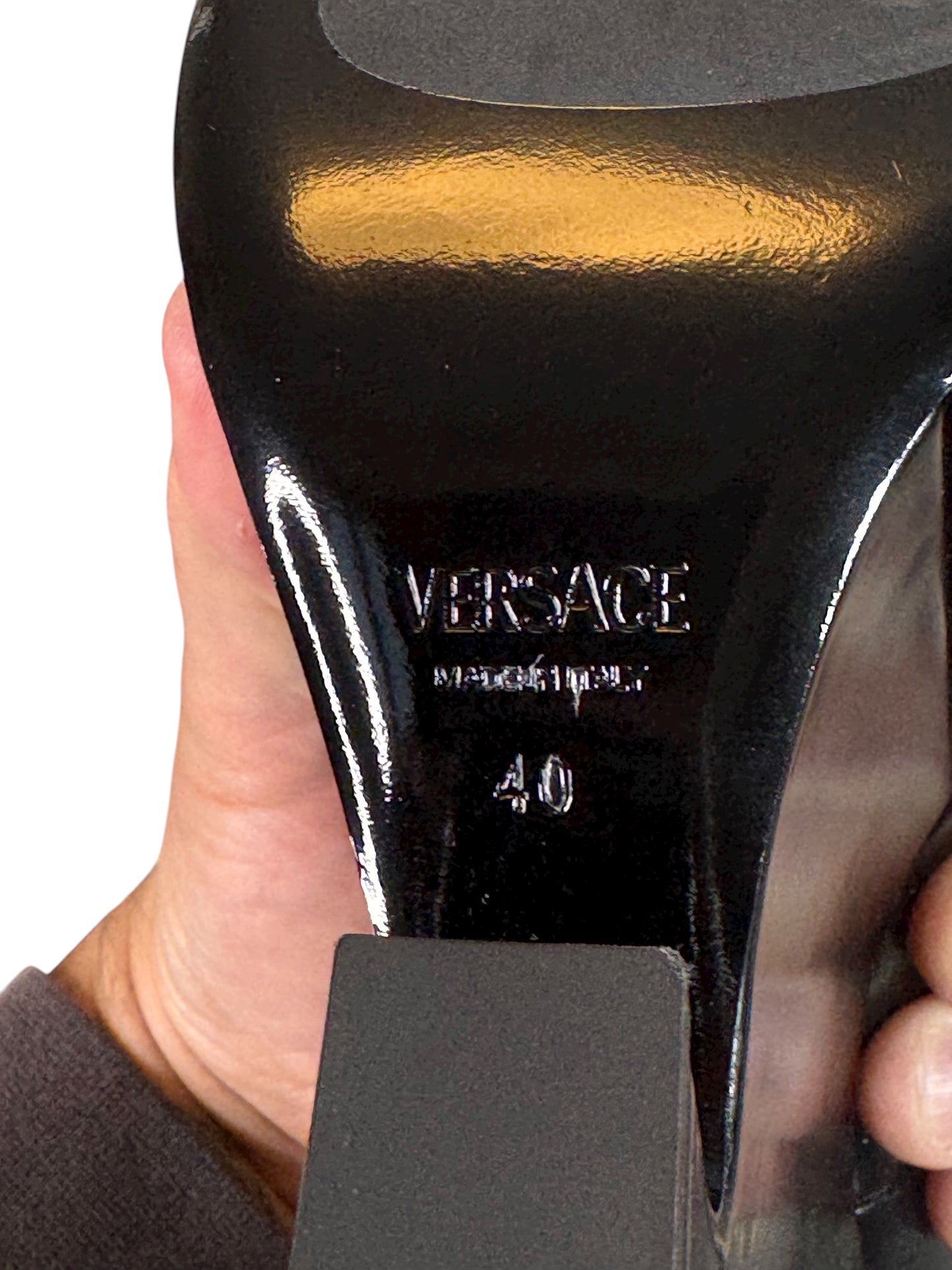 Versace Décolleté Platform in Vernice Nera – Made in Italy – Taglia 40