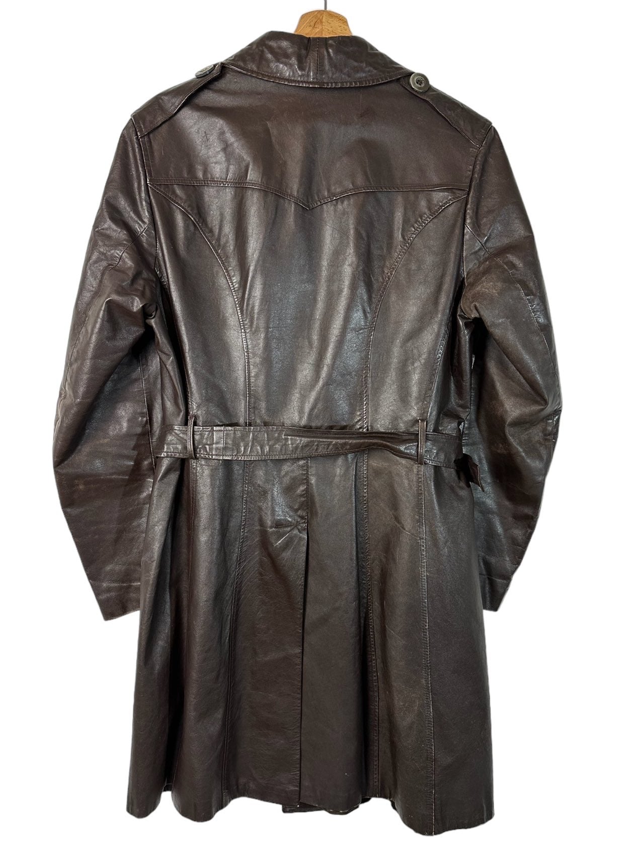 Trench vintage in pelle (L)