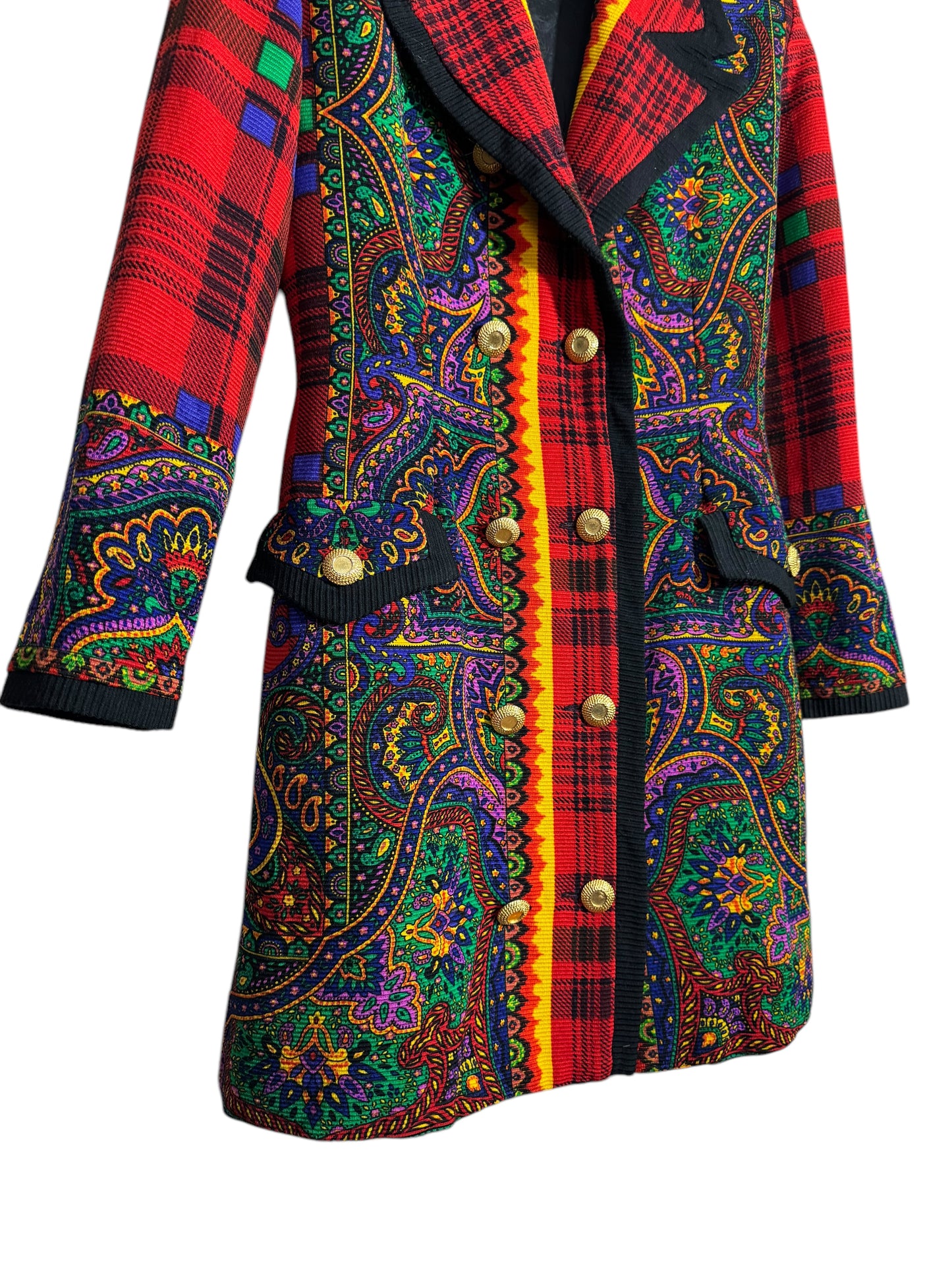 Versus Gianni Versace - Cappotto Vintage Tartan e Paisley (42)