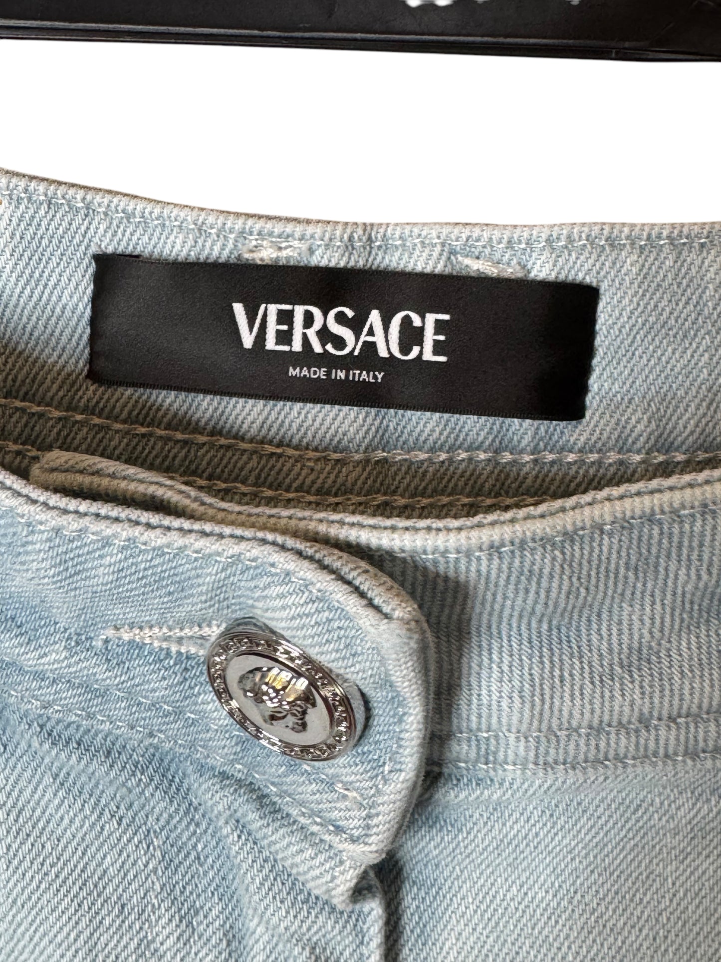 Jeans donna VERSACE skinny celeste