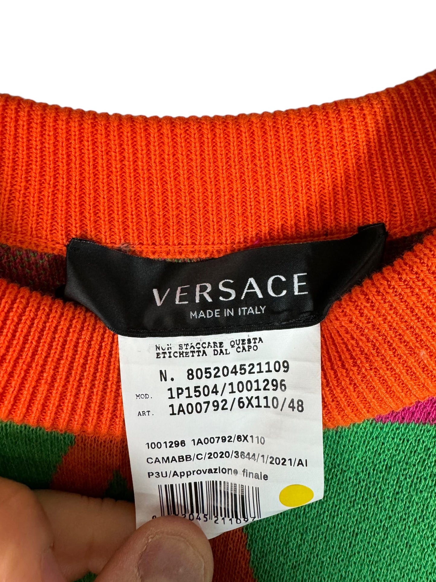 Versace maglione multicolore