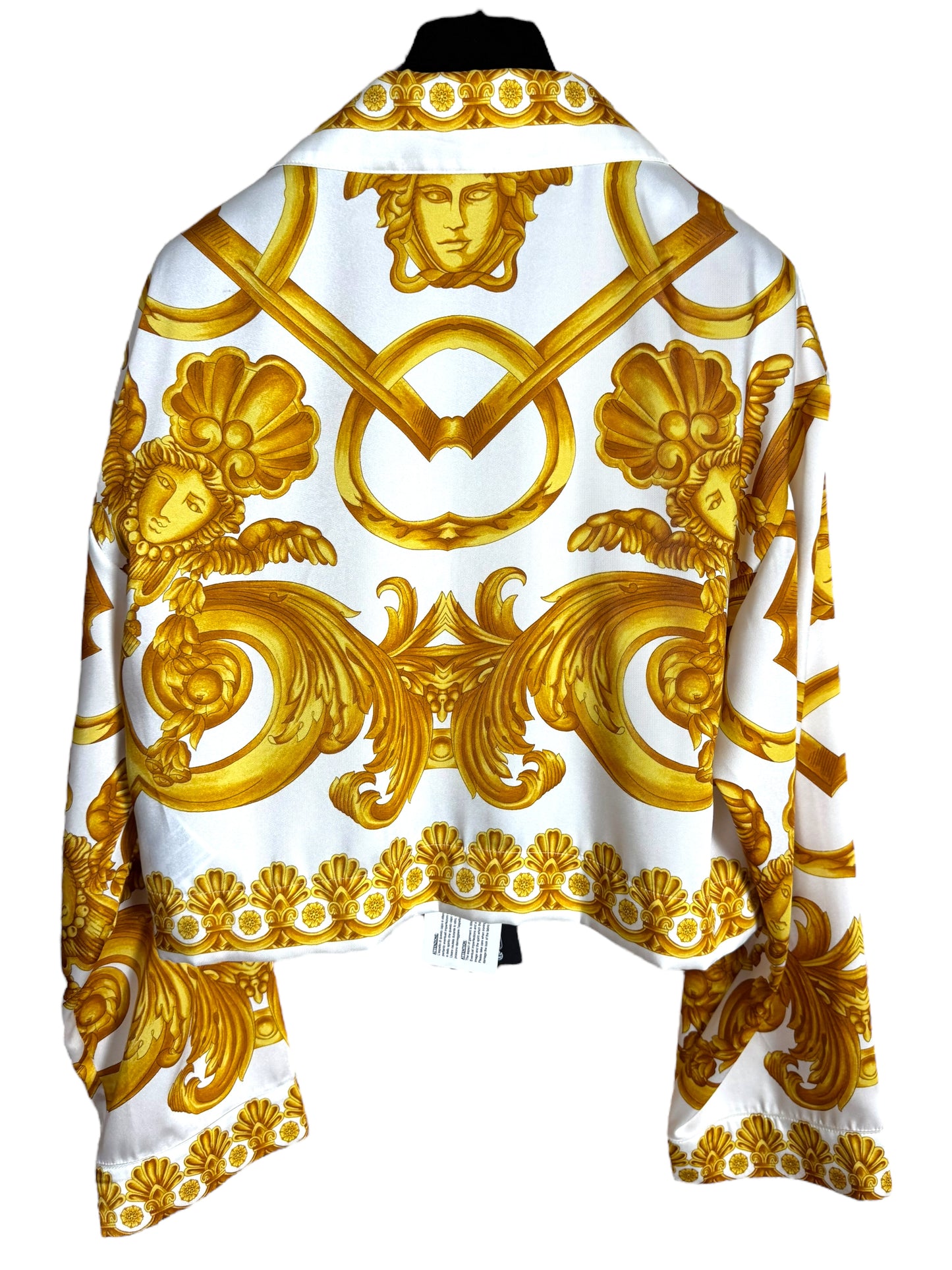Versace Camicia Crop Donna - Heritage Barocco Oro/Bianco (it36)