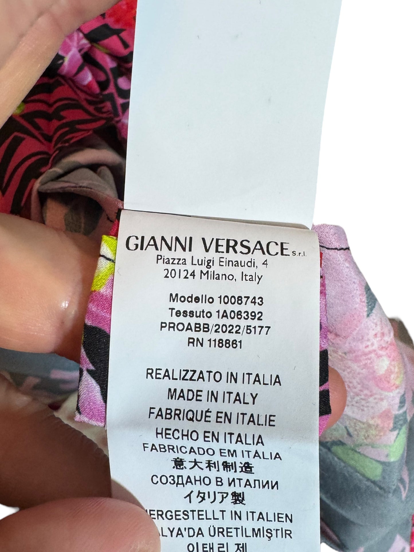 Versace Gonna Plissettata Asimmetrica Floreale