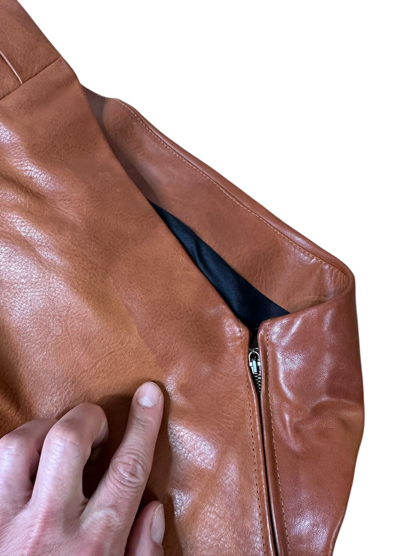 Saint Laurent mini abito in pelle (S)