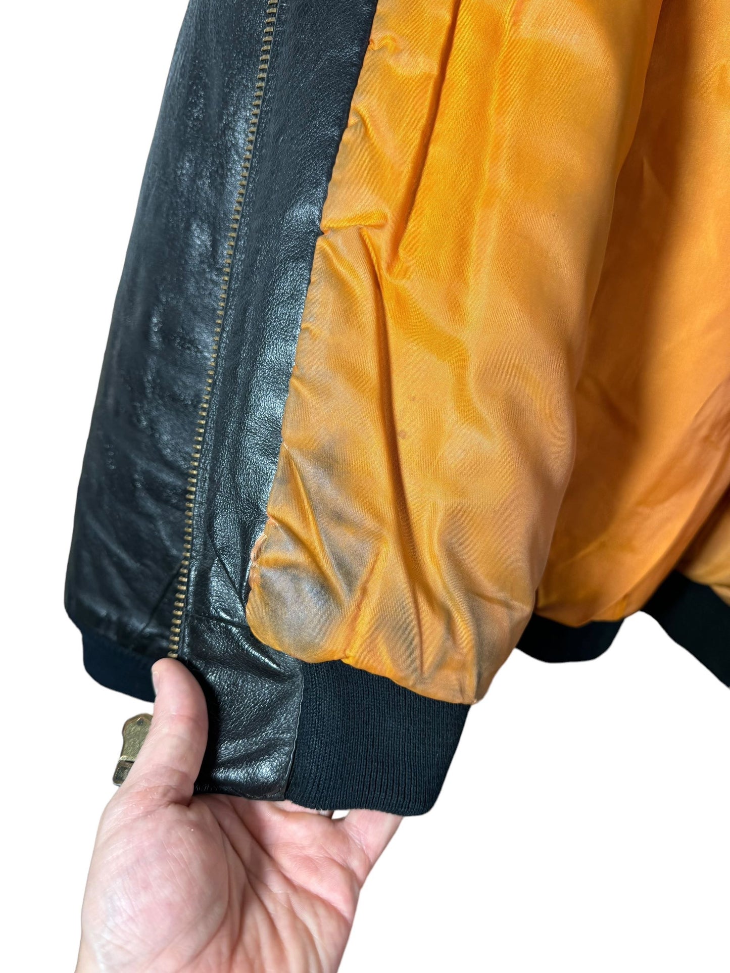 Giacca in pelle vintage Michael Hoban (XL)