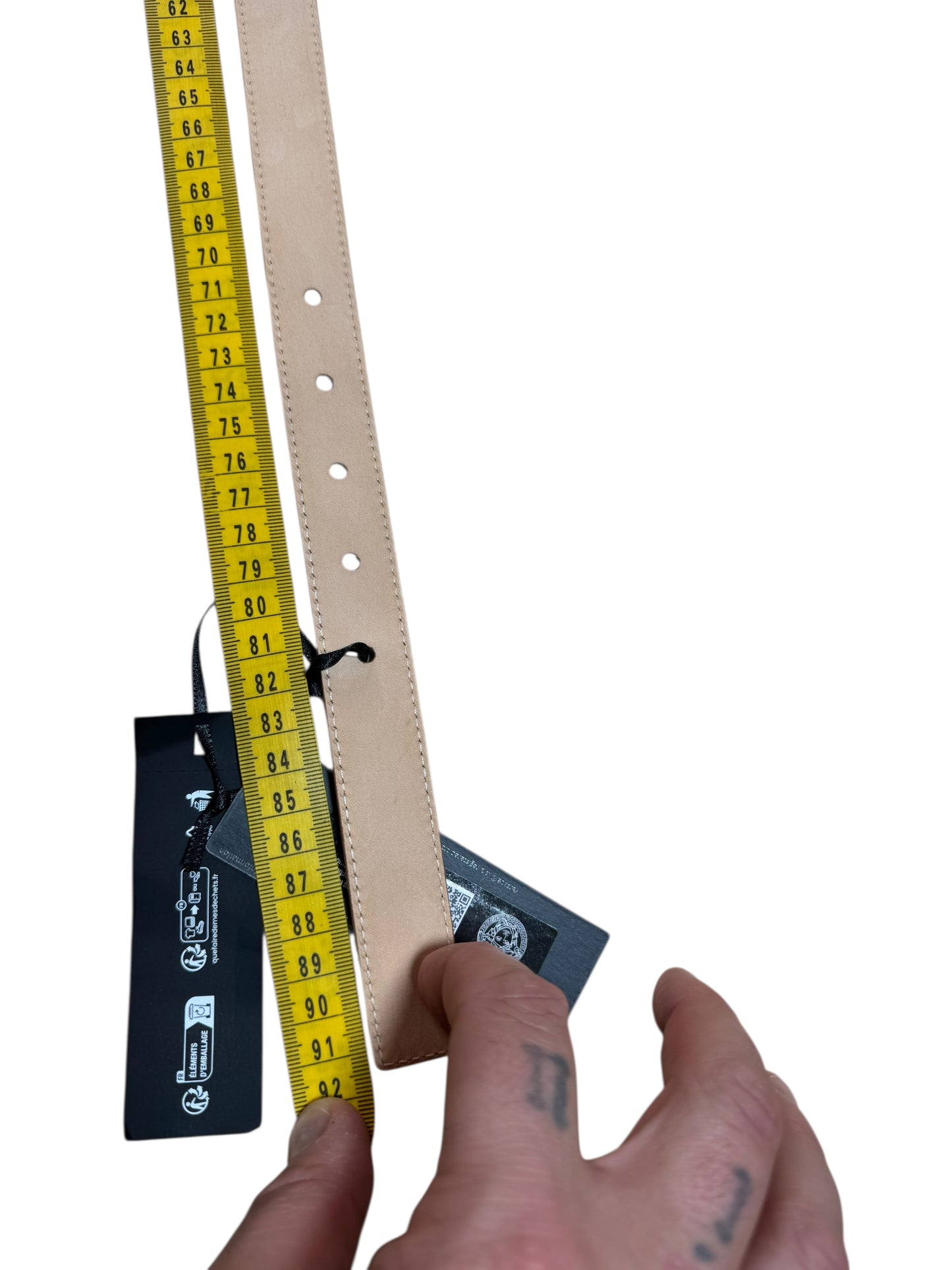 Cintura Versace marrone in pelle con doppia Medusa oro, misura 80