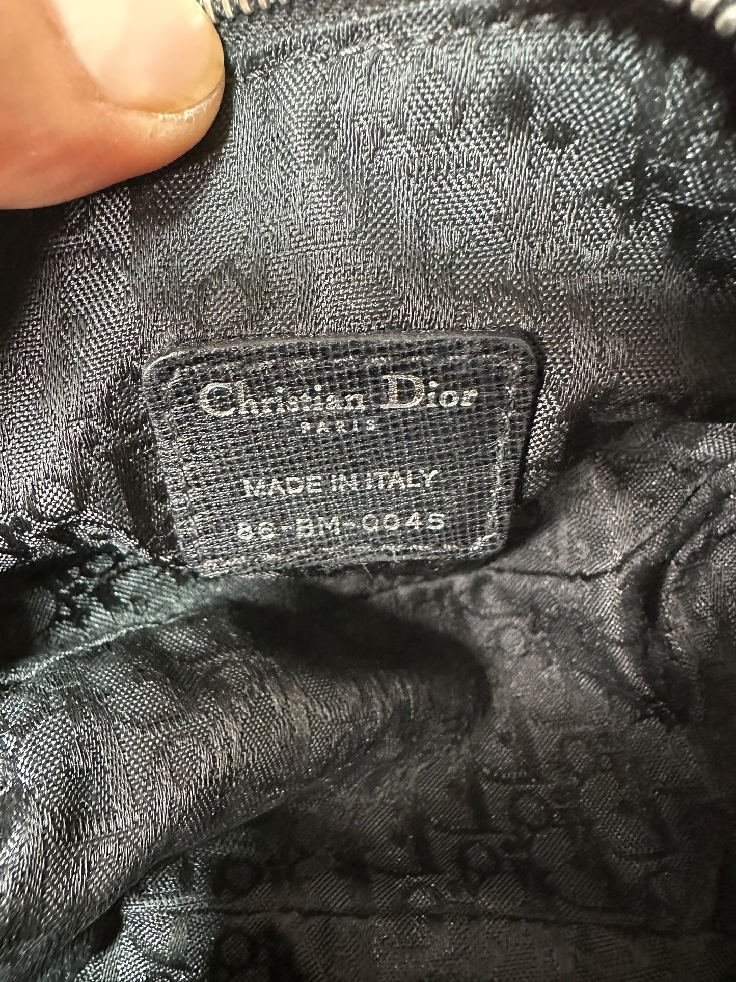 Dior mini borsa vintage in tela e pelle