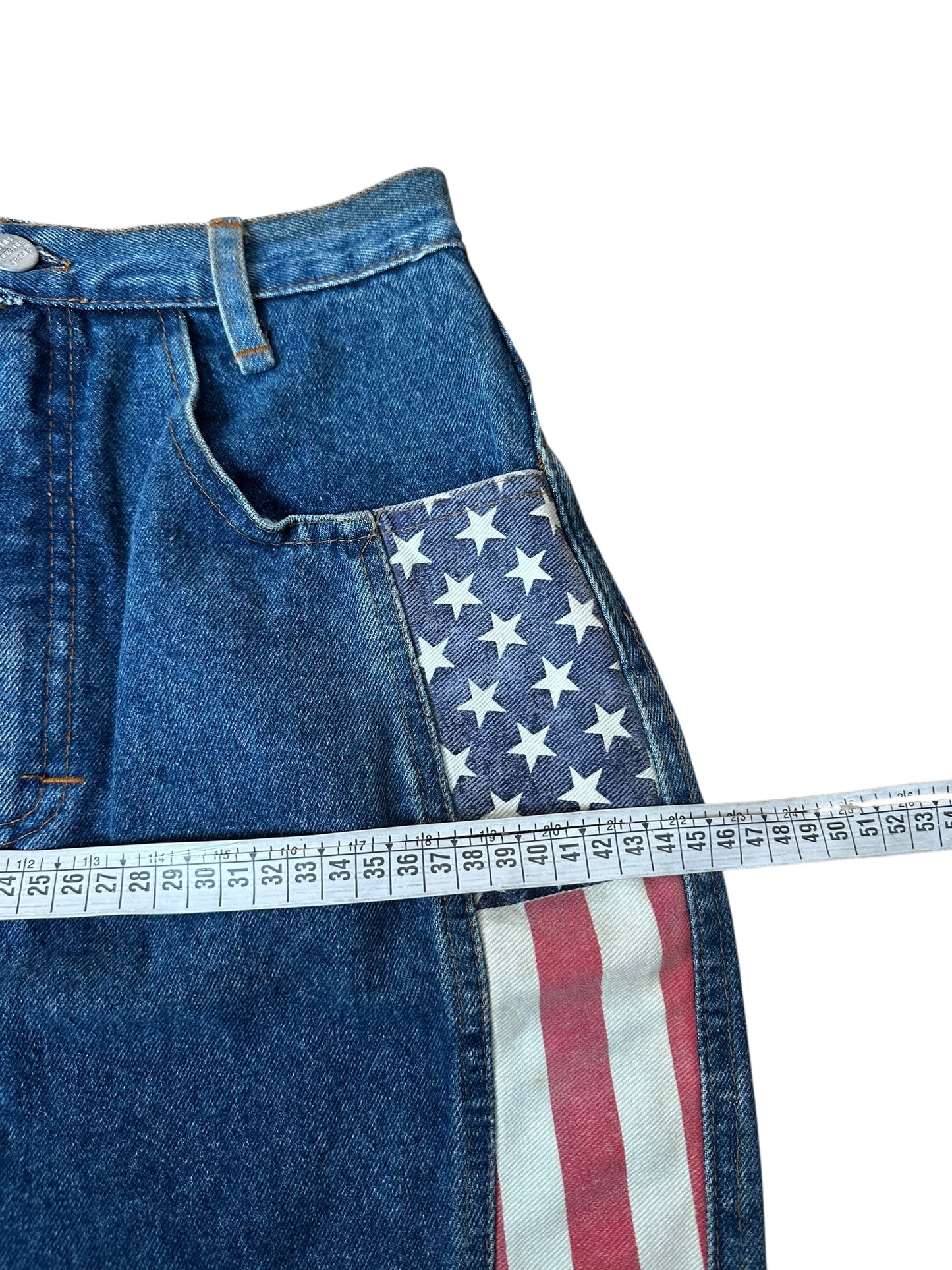 Mini gonna vintage in denim (M)