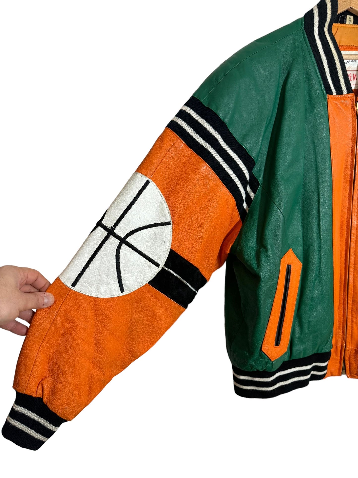 Giacca in pelle vintage Michael Hoban (XL)