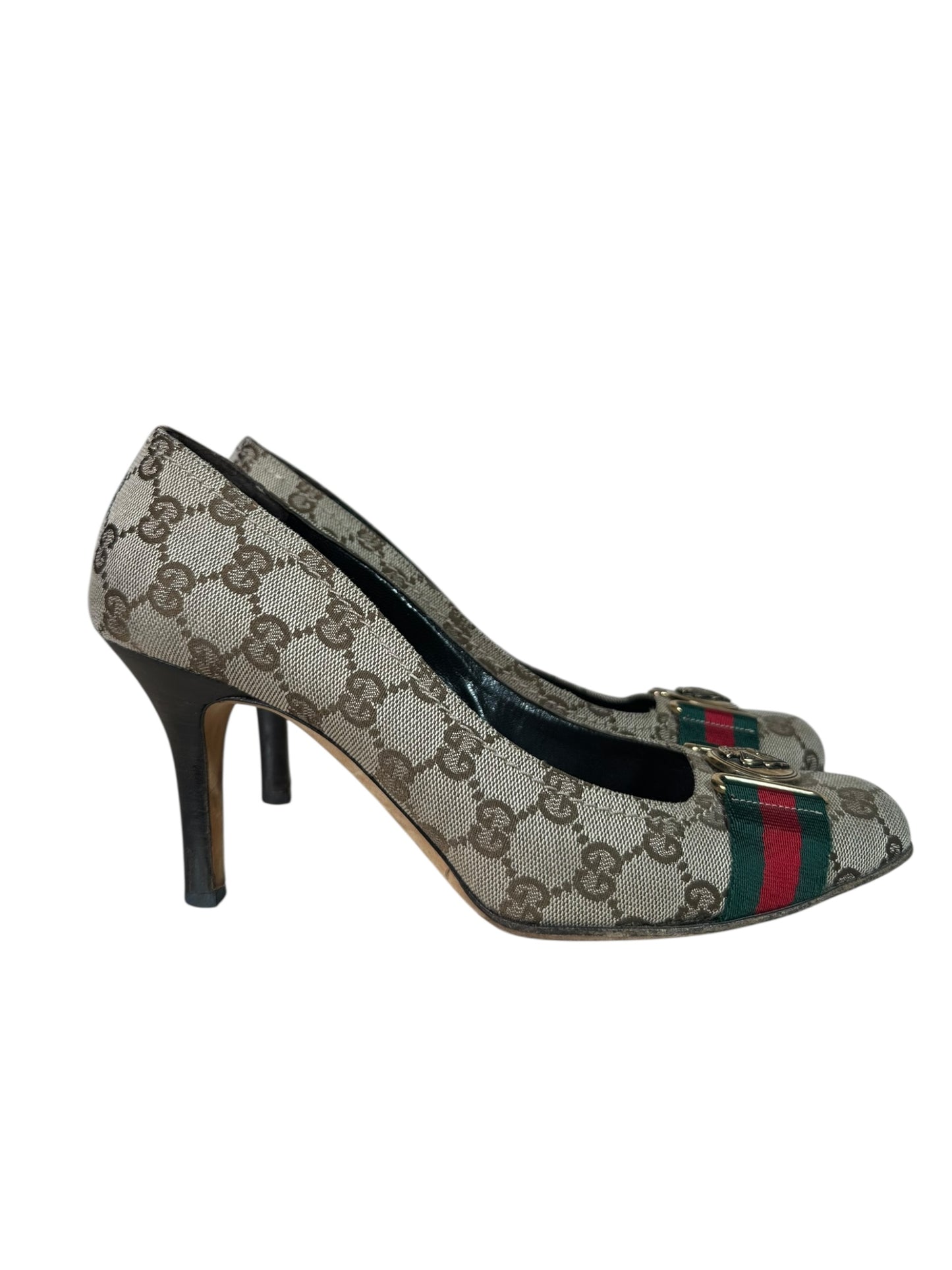 Gucci decolletè vintage in tela GG (41)