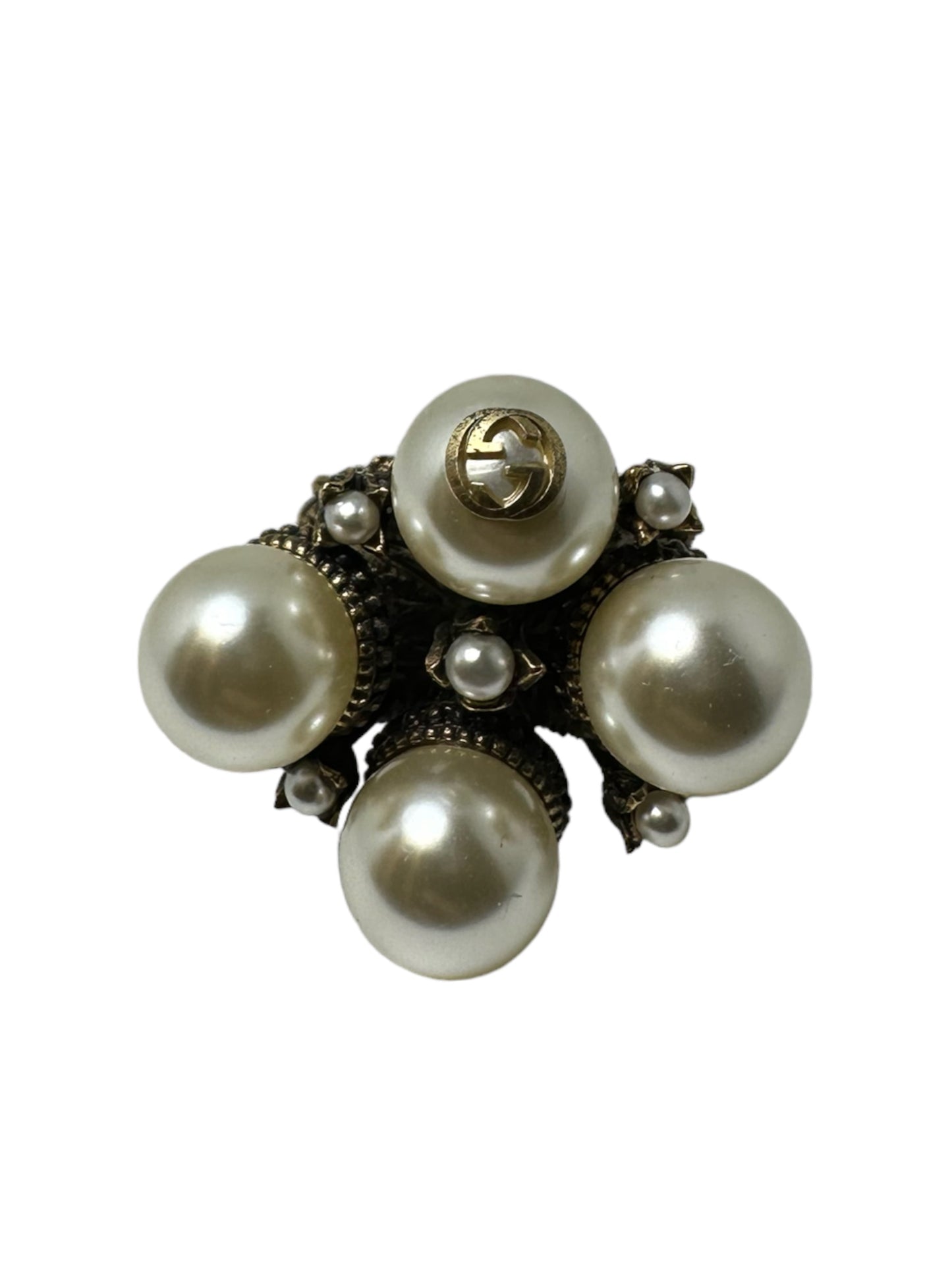 Gucci anello con perle