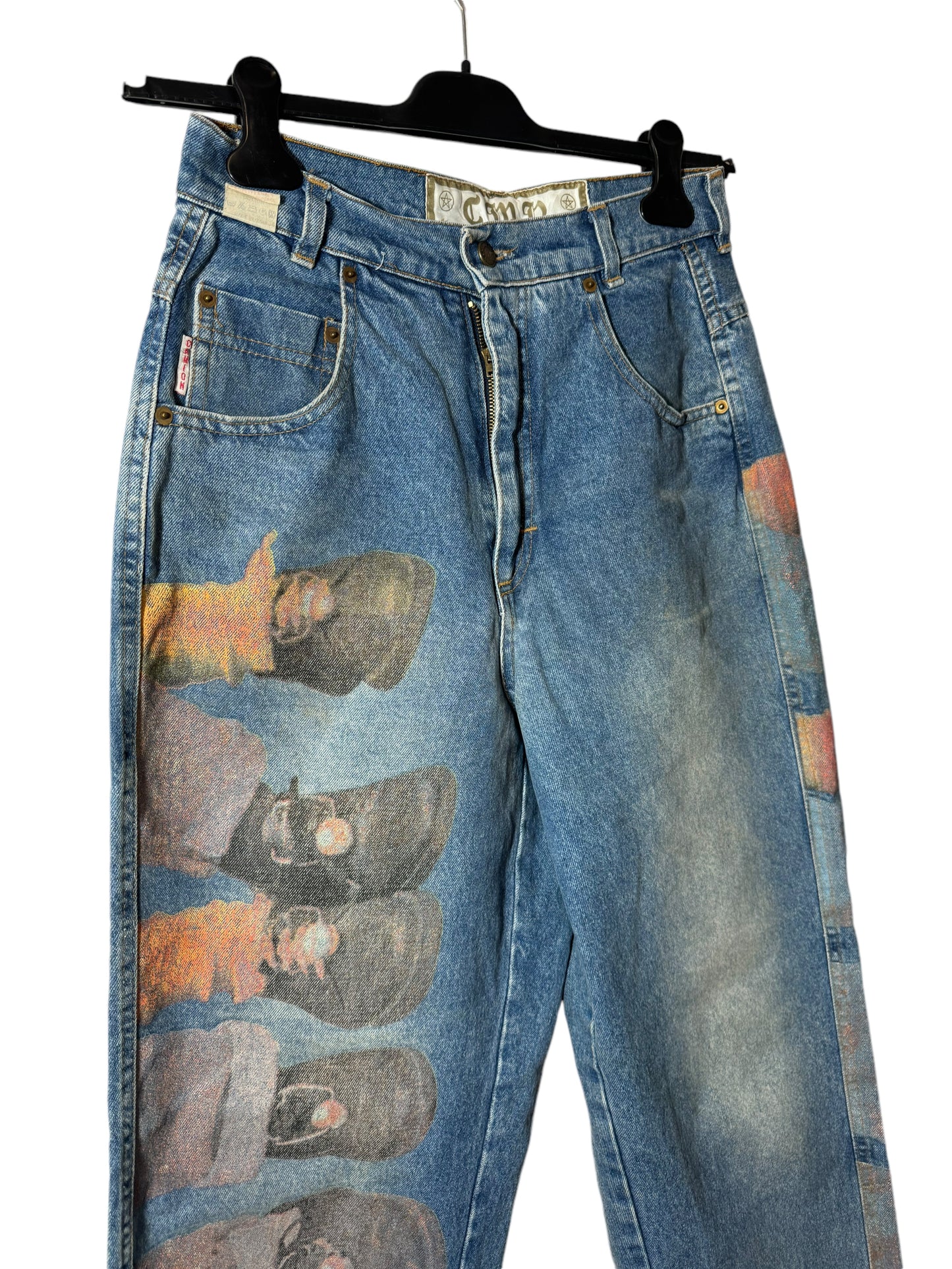 Pantaloni Jeans vintage con stampa (M)