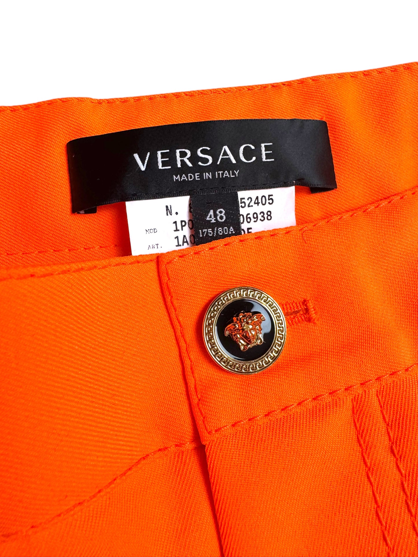 Pantaloni Cargo Versace in Tessuto - Arancione - Taglia 48 (M)