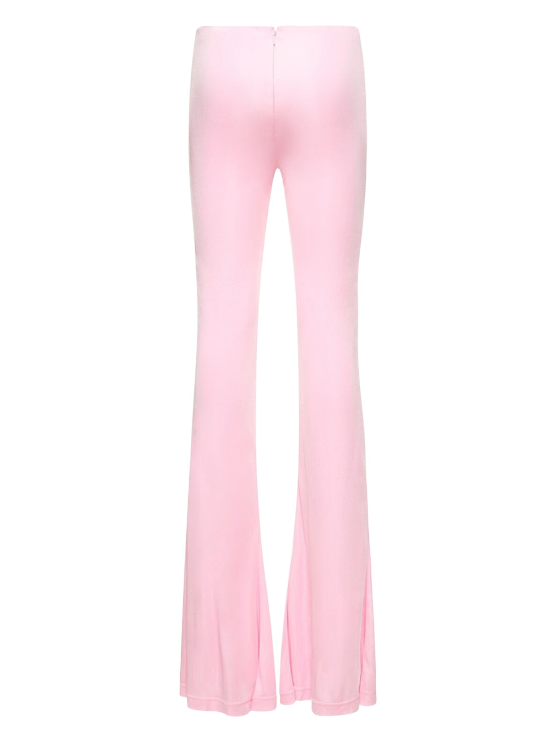 Versace x Dua Lipa Pantaloni Flare Rosa con Drappeggio Vita – Taglia 42