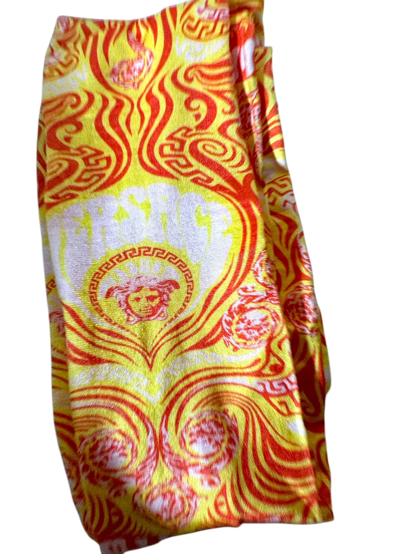 Collant Versace donna Medusa swirl giallo-arancio – Taglia M – Nuovi con cartellino