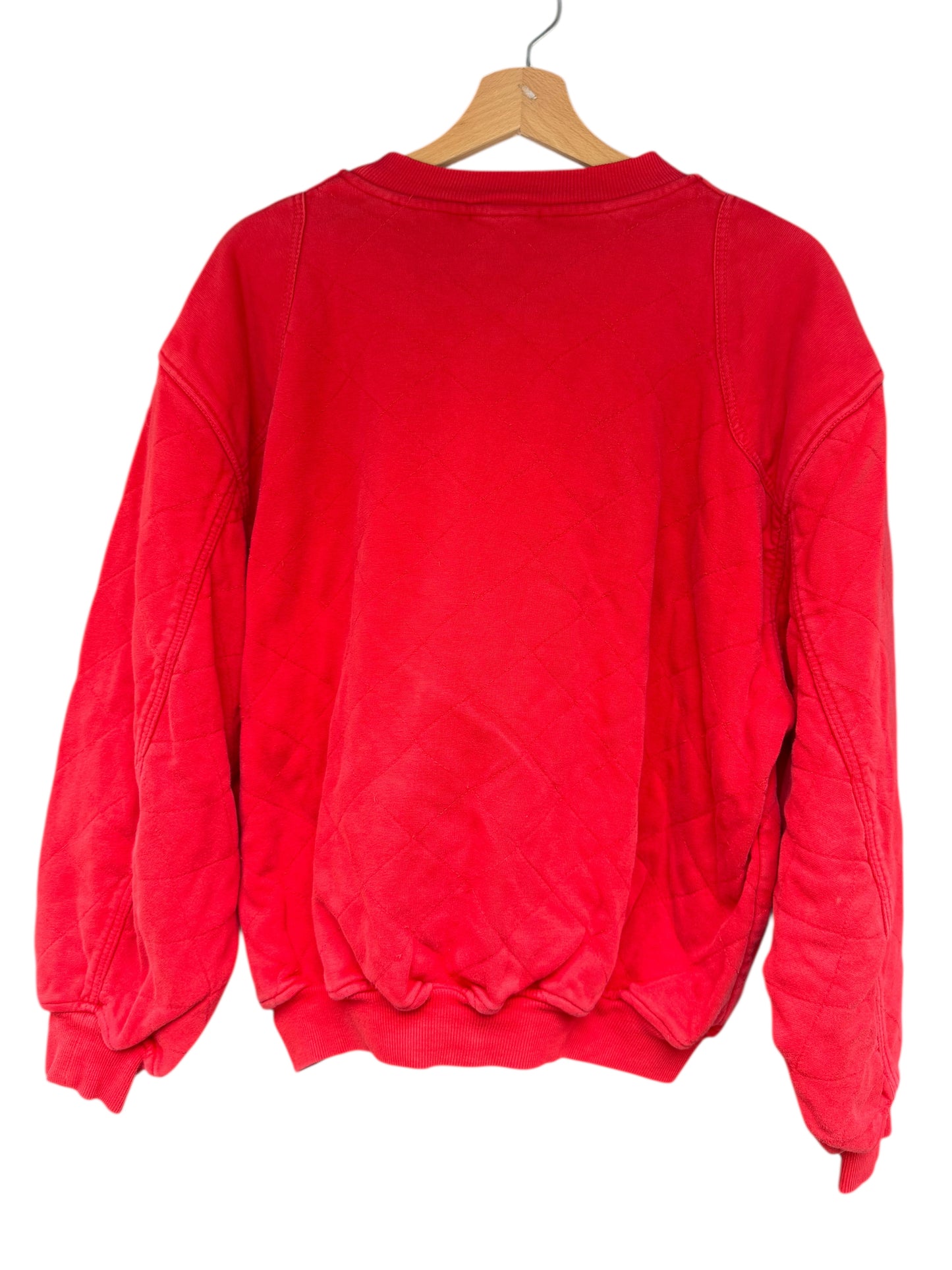 Felpa Hermès Paris vintage rossa trapuntata – Made in France – Taglia L