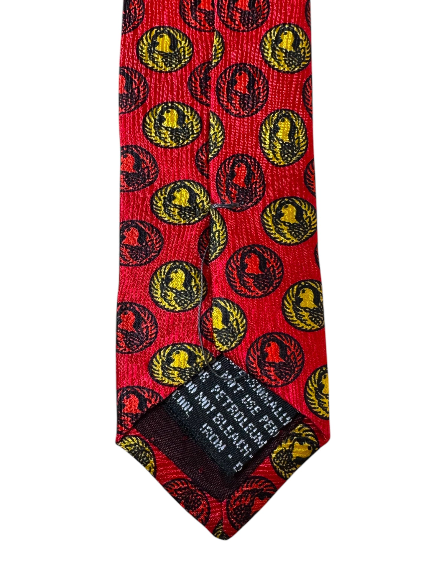 Cravatta Gianni Versace Vintage in Seta – Motivo Floreale Rosso/Bordeaux Giappone