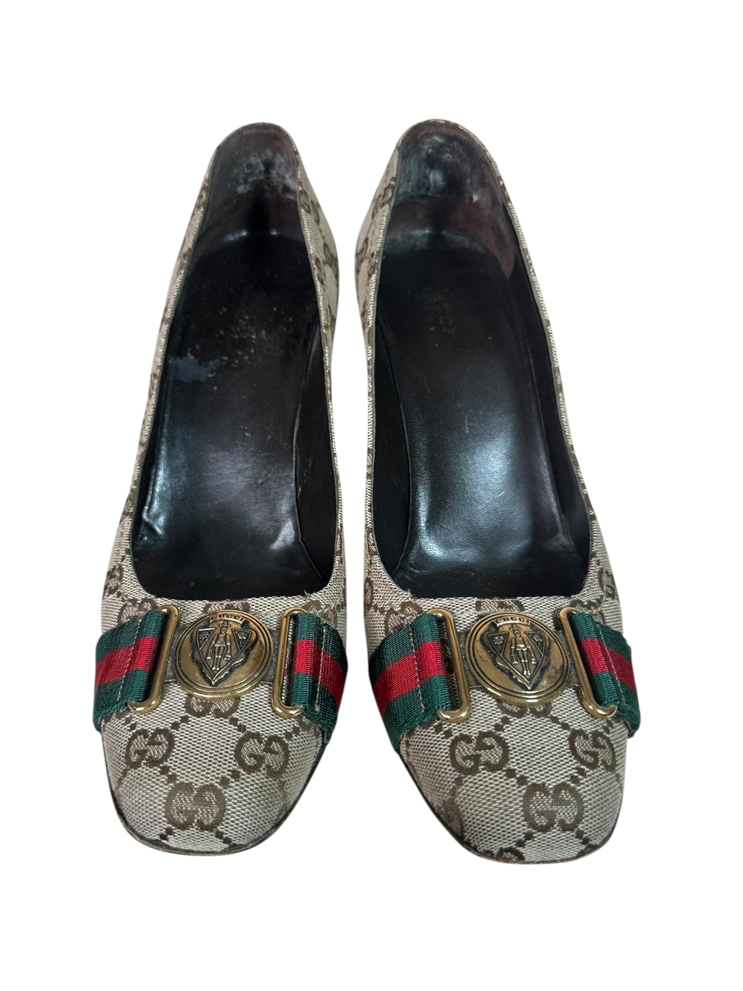 Gucci decolletè vintage in tela GG (41)