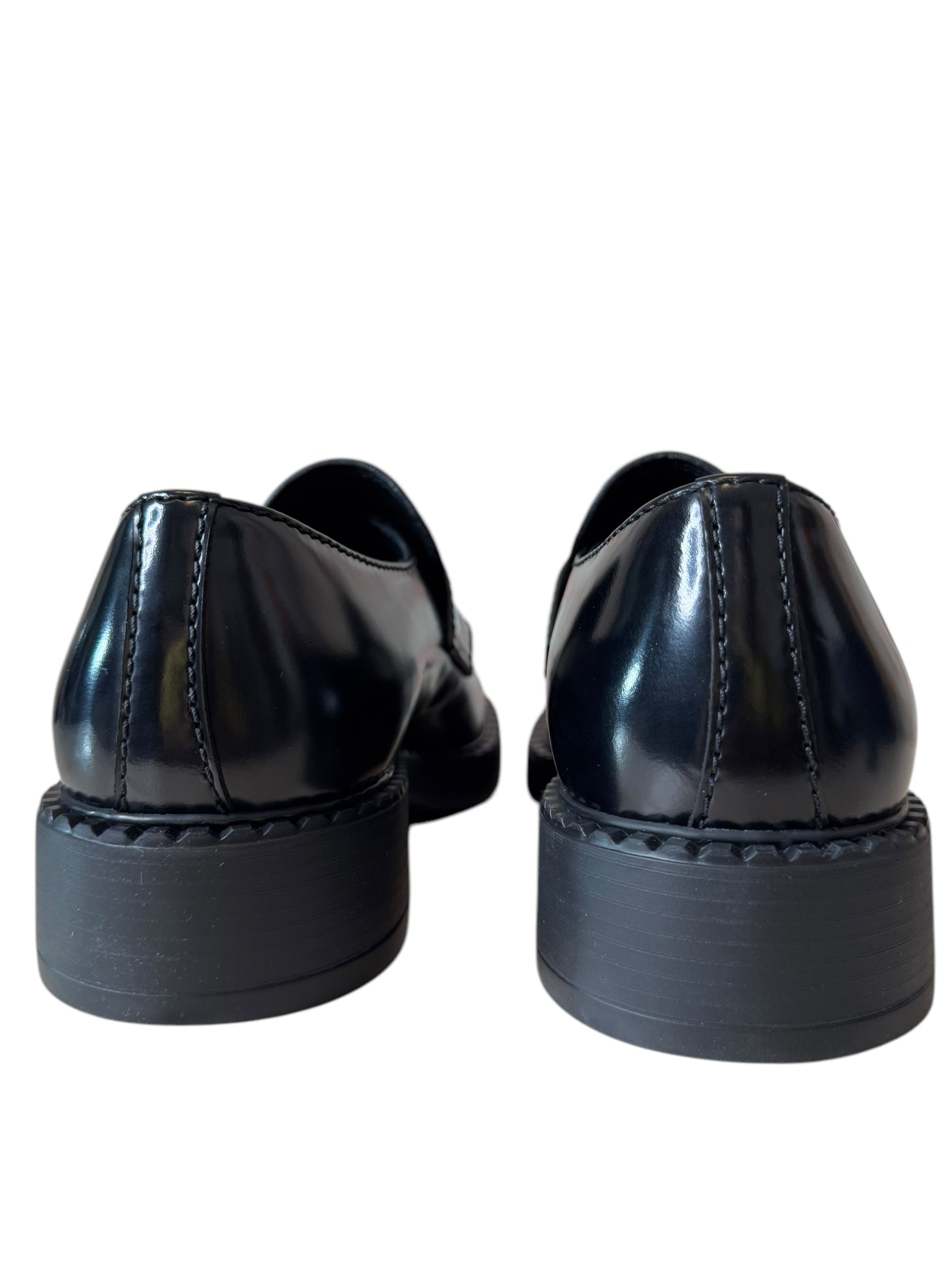 Prada mocassini in Pelle Spazzolata Nera Uomo - Taglia 9.5 UK (43,5 EU)