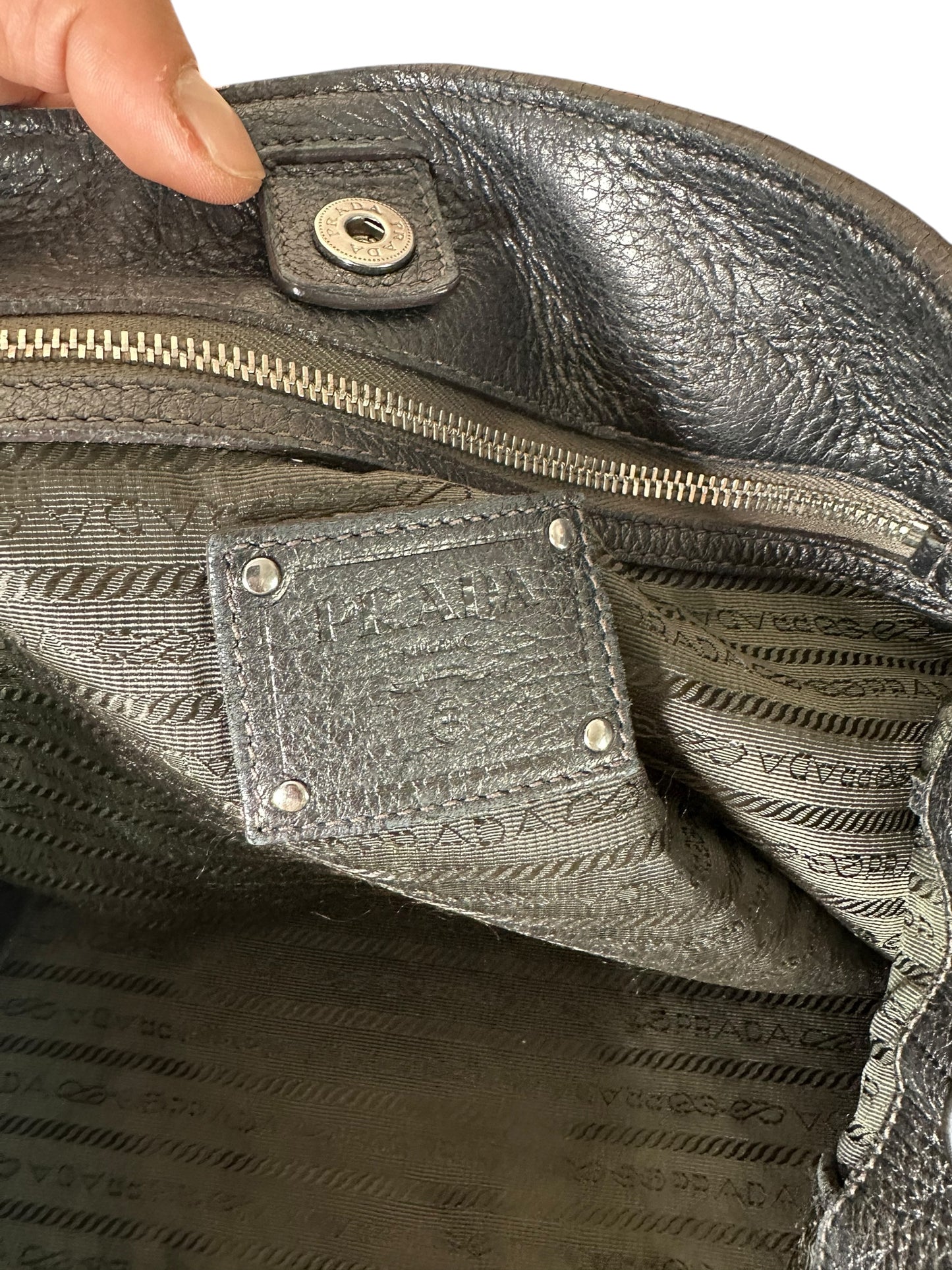 Prada borsa tote in pelle