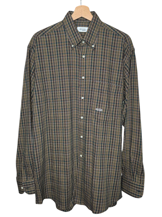Missoni Uomo camicia vintage a quadri multicolore in cotone 100% Made in Italy