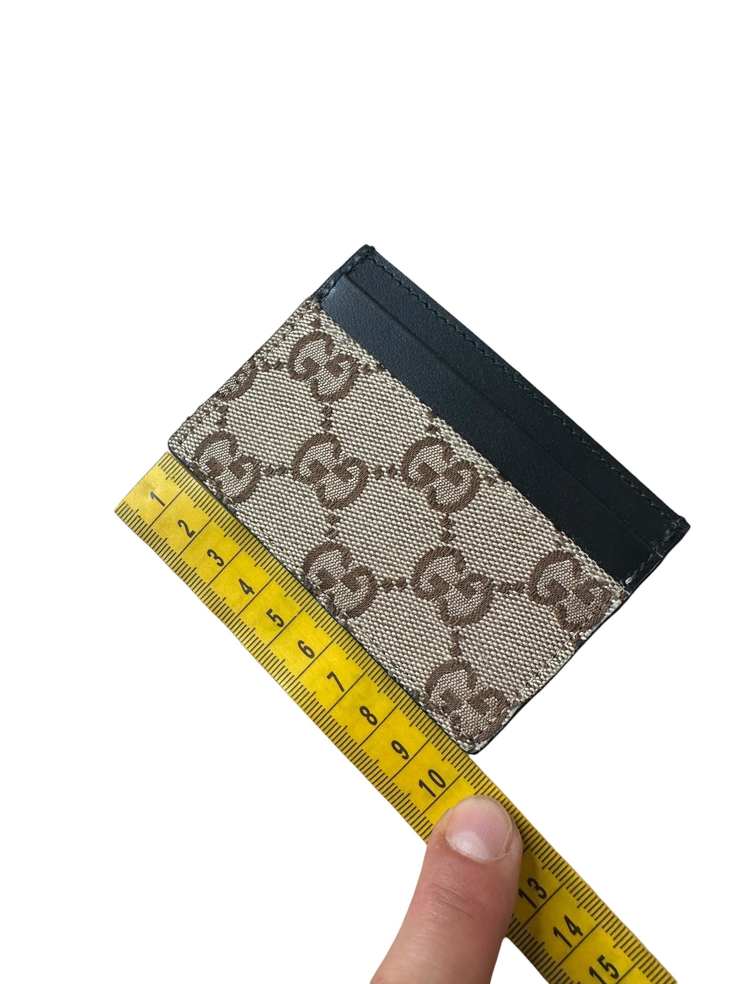 Gucci porta carte in tela e pelle