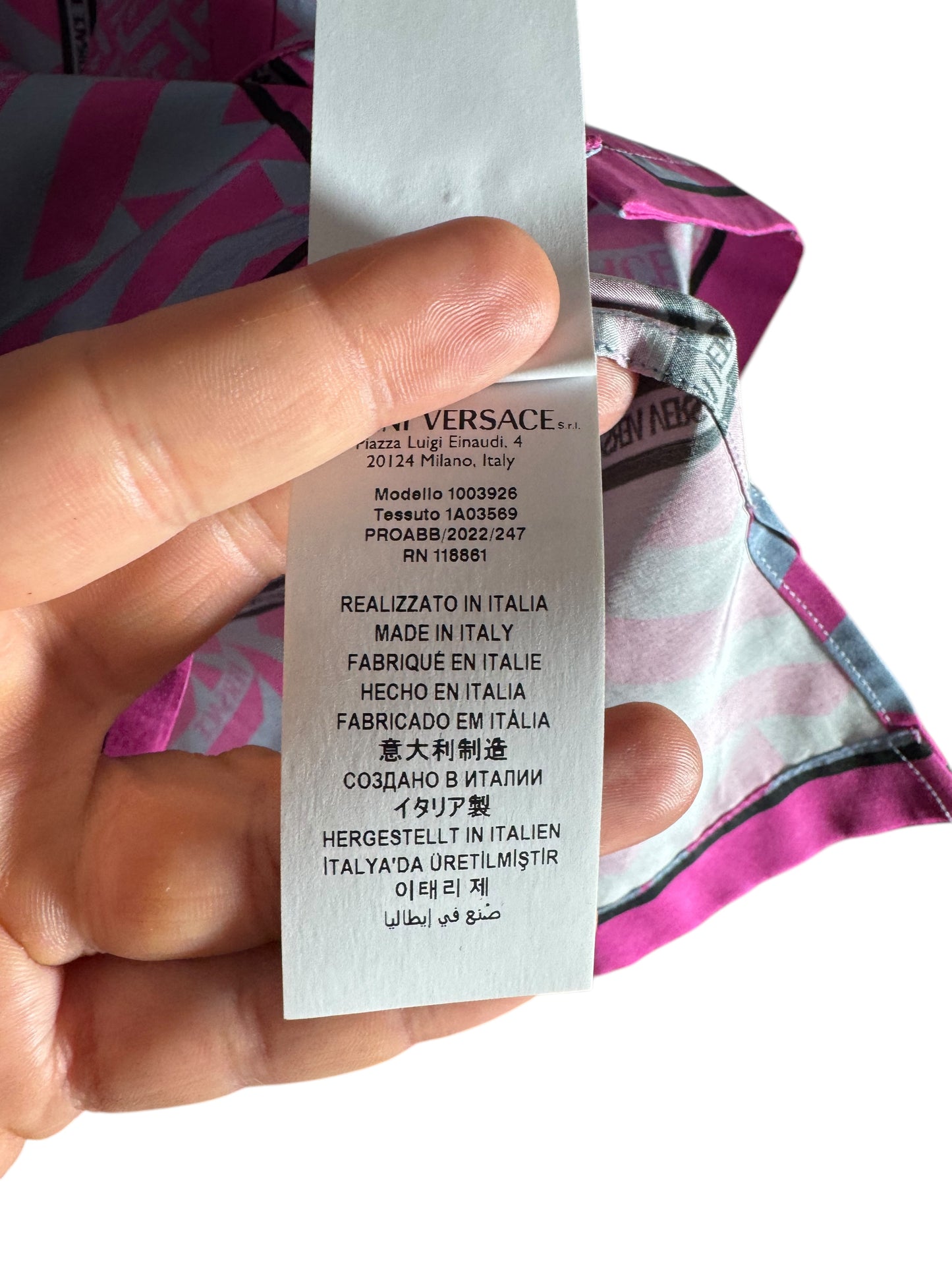 Camicia Versace Americana Fit - Cotone e Seta - Made in Italy
