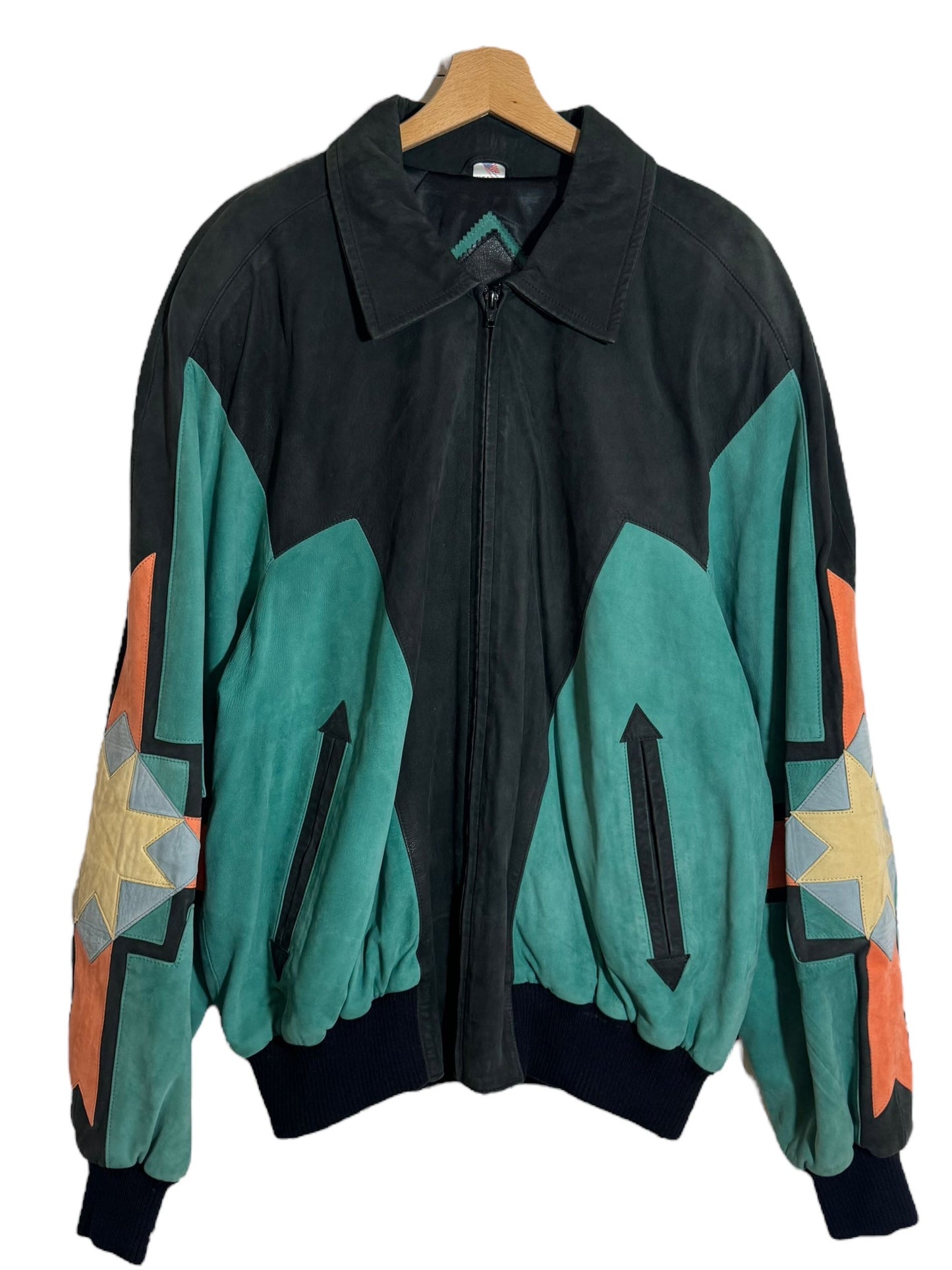 Giacca in pelle vintage Michael Hoban (XL)
