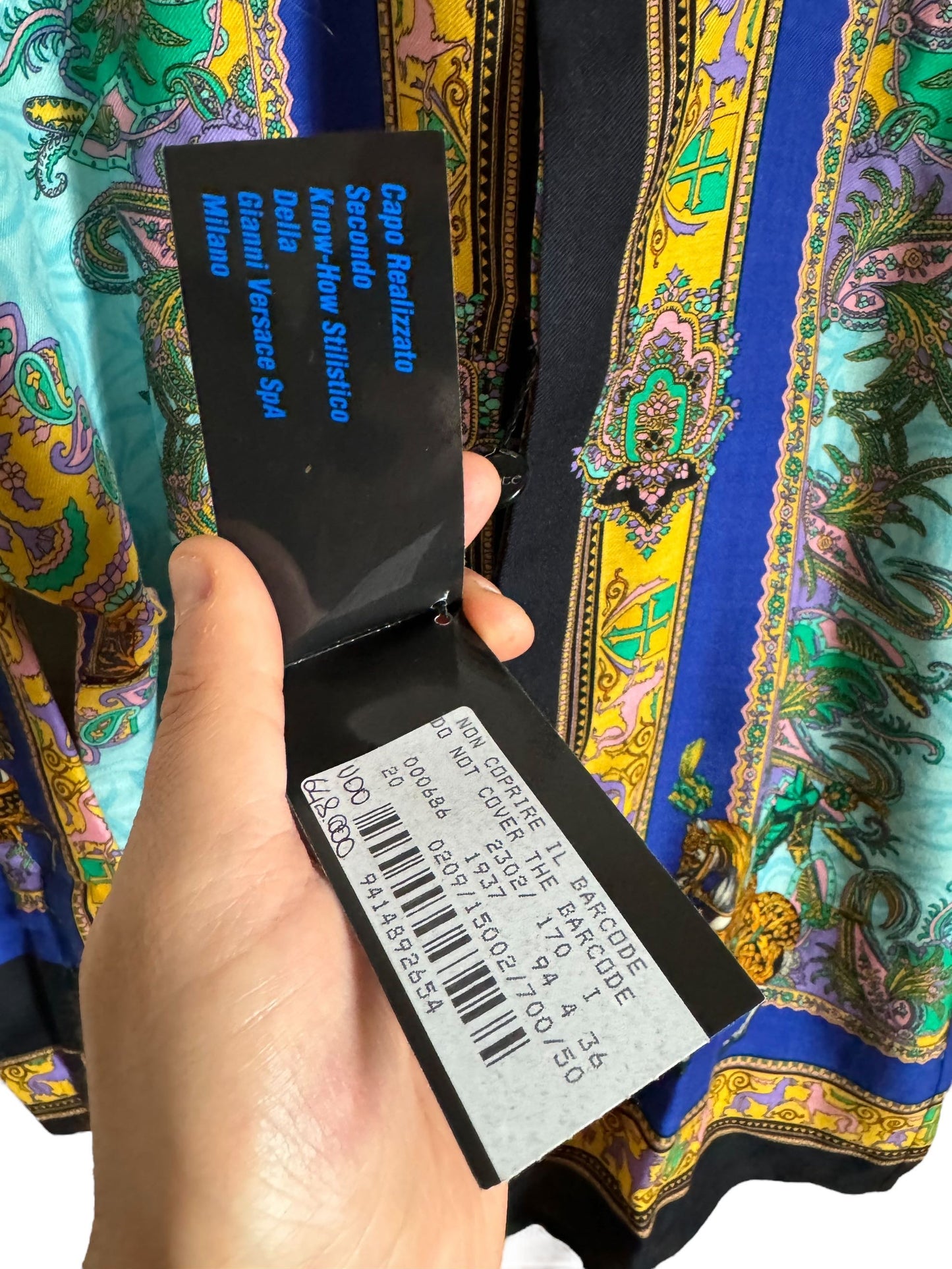 Istante di Gianni Versace camicia vintage in lana