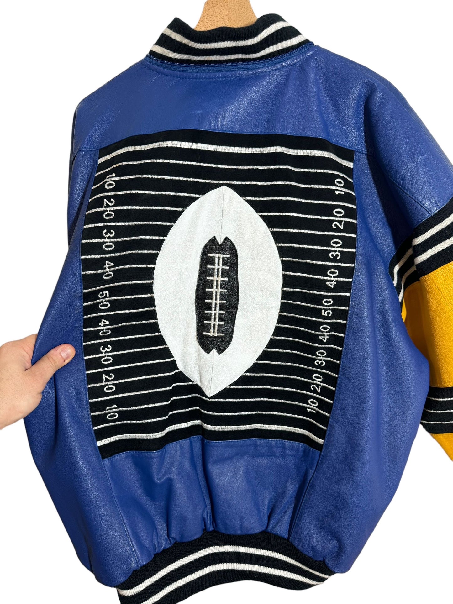 Giacca in pelle vintage Michael Hoban (XL)