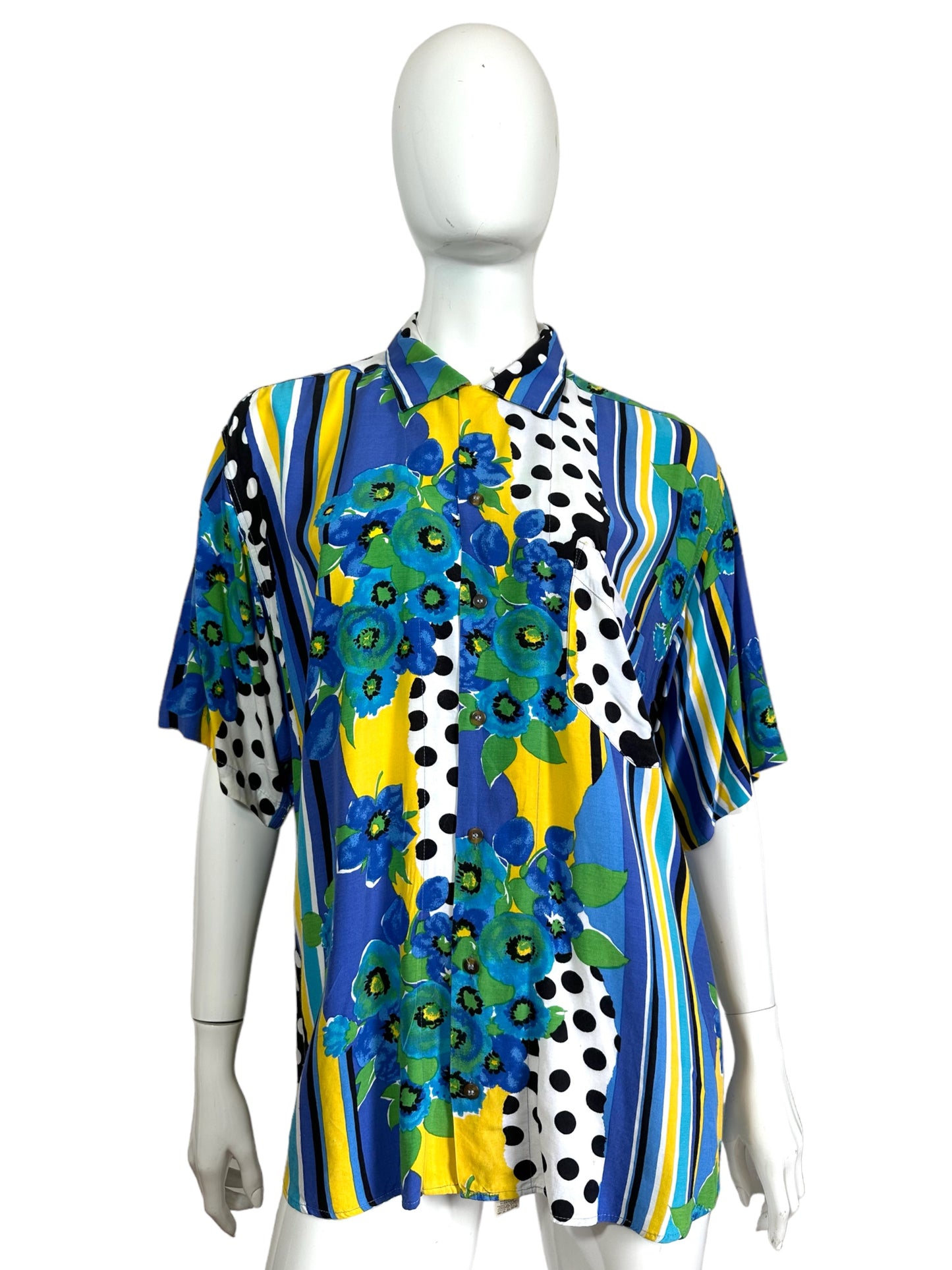 Camicia vintage in viscosa (XL)