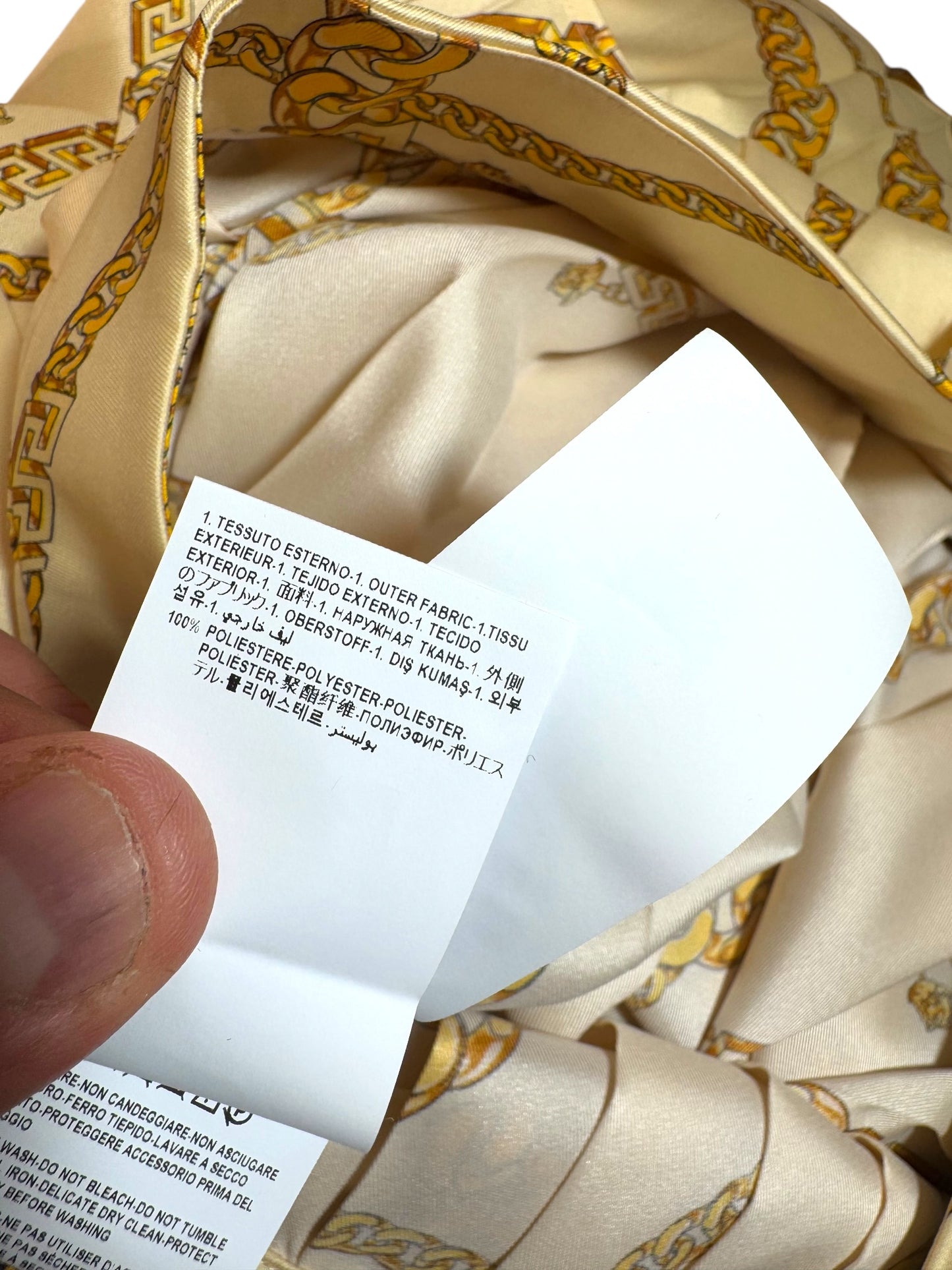 Gonna plissé VERSACE donna taglia 46 stampa catene oro