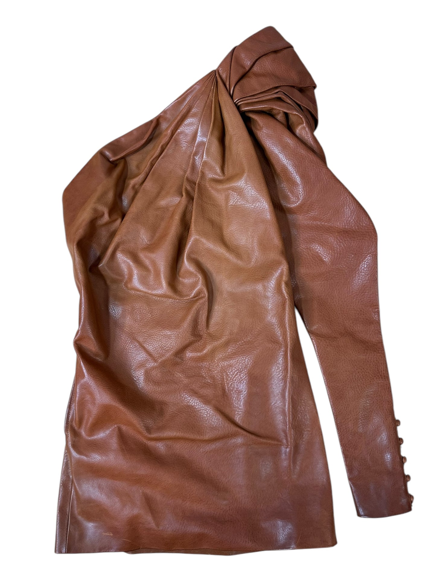 Saint Laurent mini abito in pelle (S)