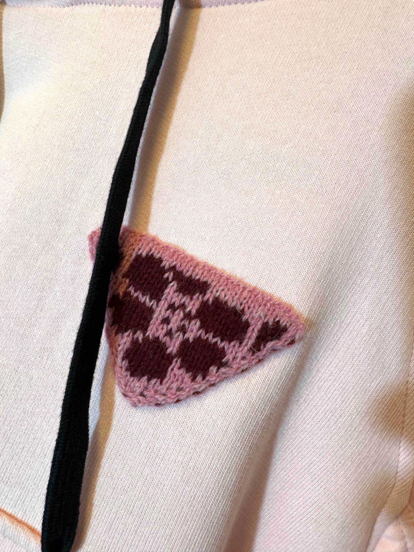 Felpa Prada Donna Rosa con Cappuccio e Mini Pochette – Taglia L