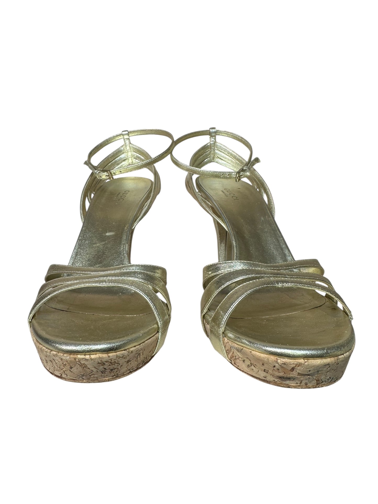 Gucci sandali vintage dorati (39)
