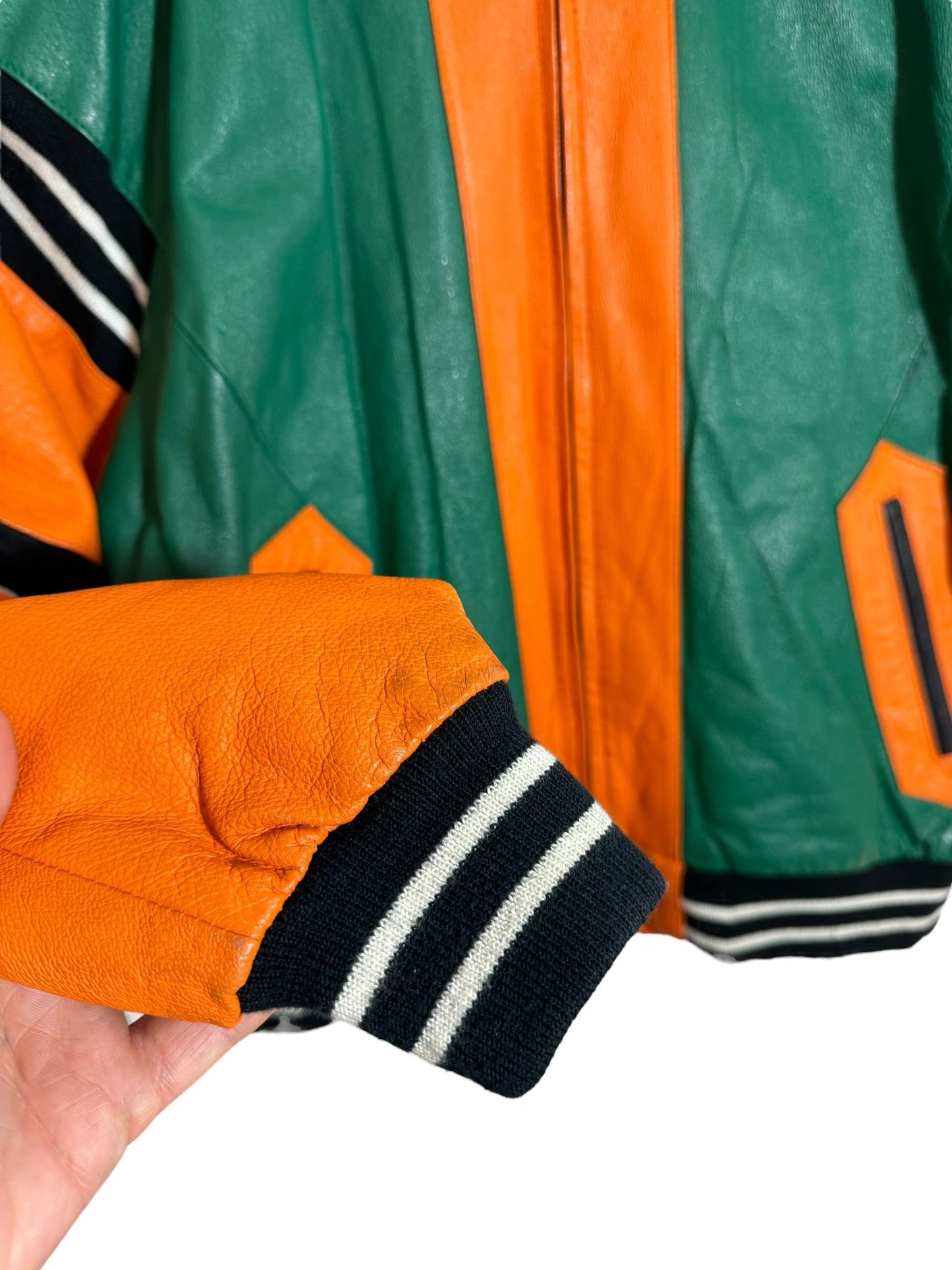 Giacca in pelle vintage Michael Hoban (XL)