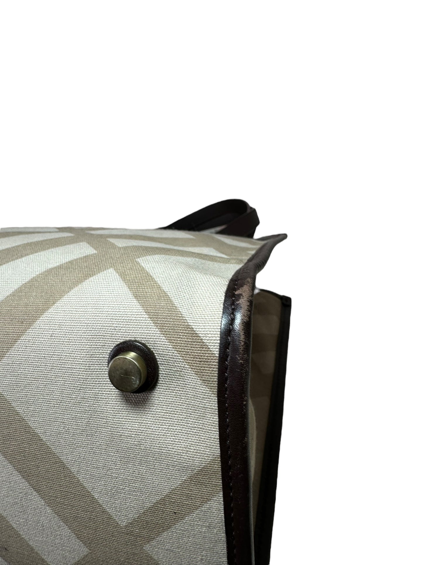 Burberry borsa vintage in tela e pelle