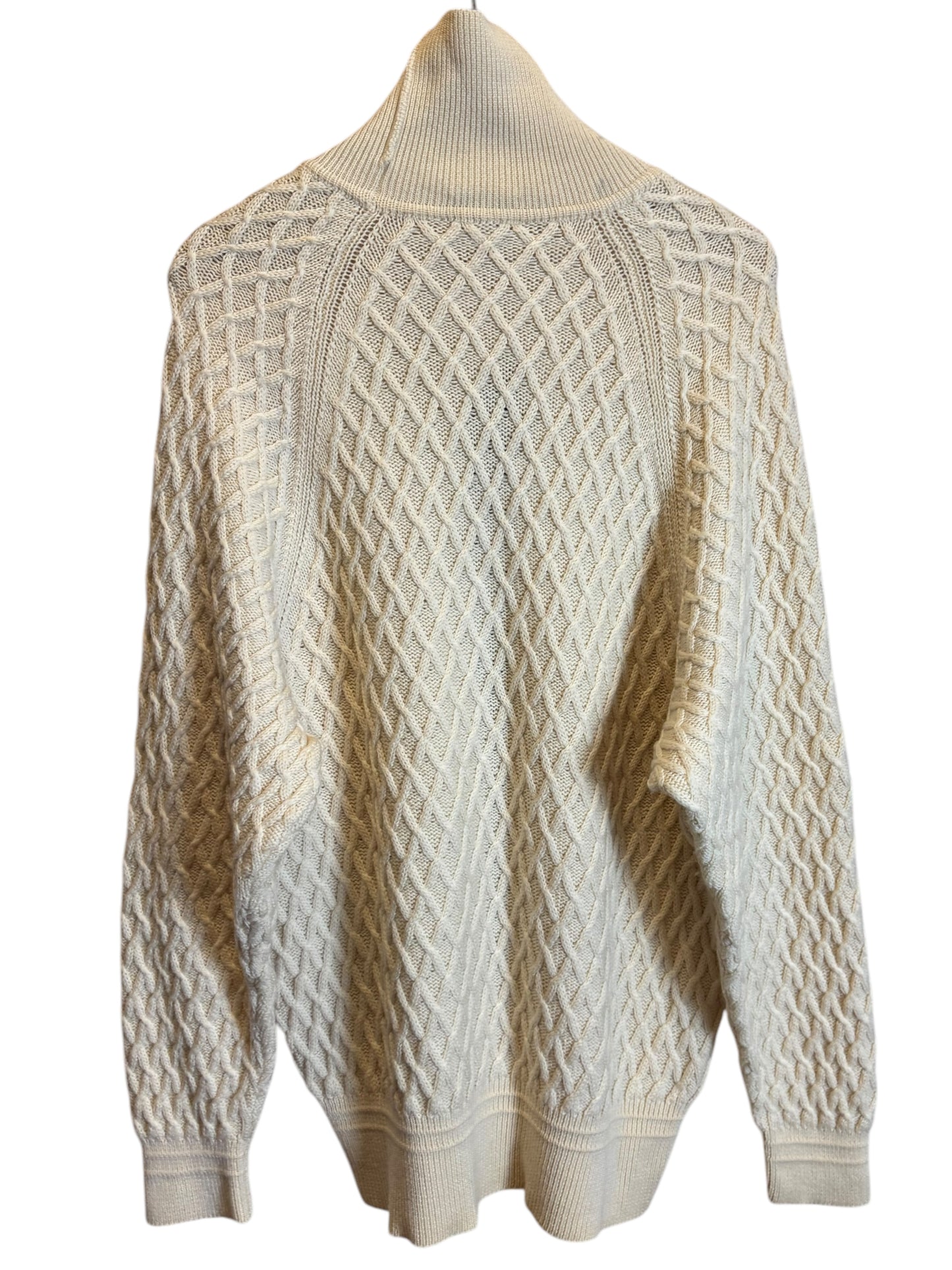 Maglione Gianni Versace Vintage in Lana, Lavorazione Intrecciata, Collo Alto (XL)