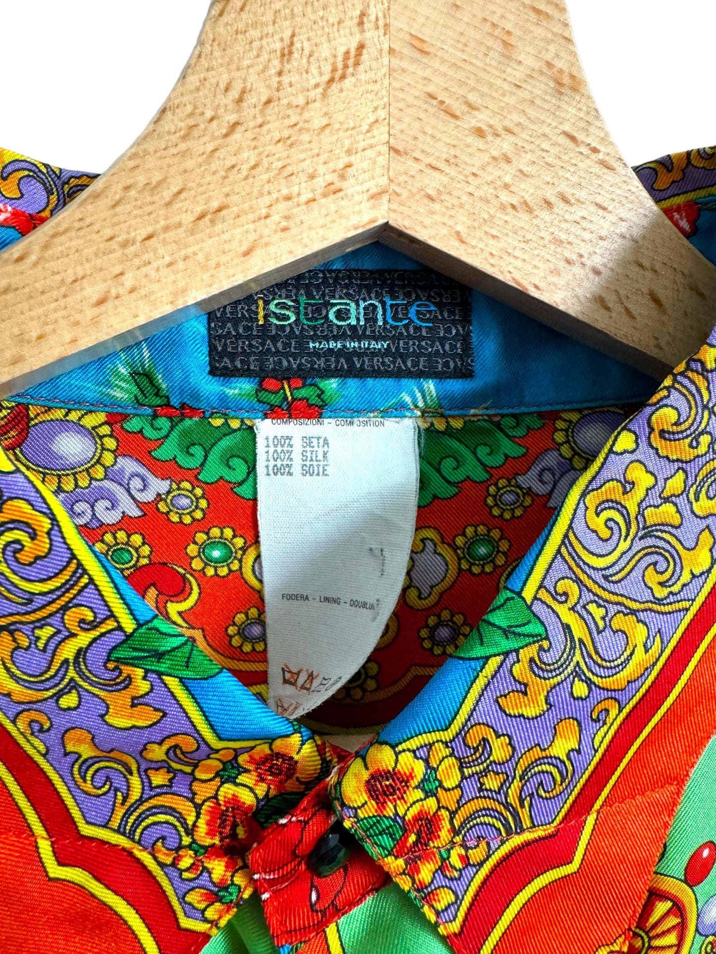 Gianni Versace linea Istante camicia vintage in seta (XL)
