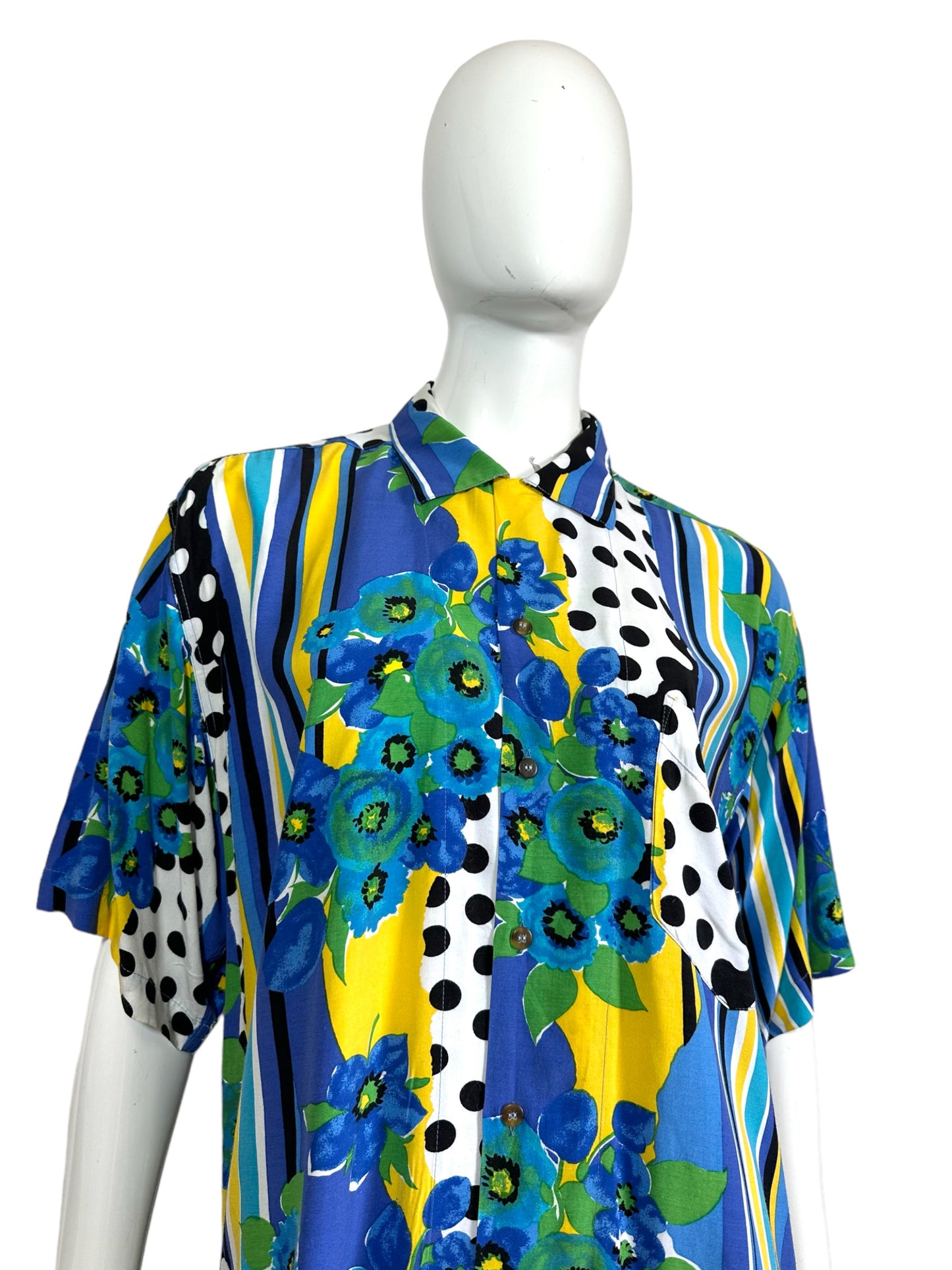Camicia vintage in viscosa (XL)