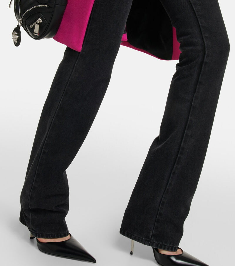 Jeans VERSACE Donna Tg 25 – Modello Flare Vita Bassa Nero con Medusa